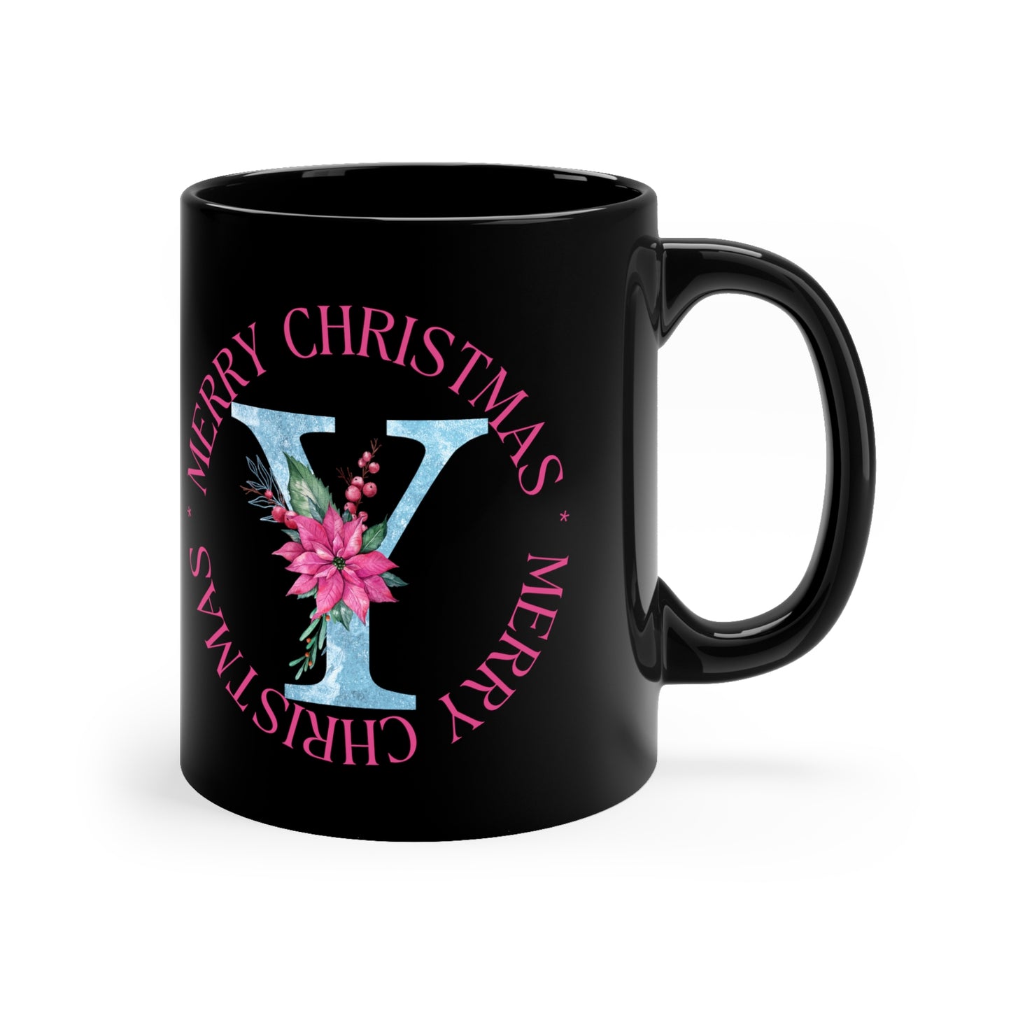 Letter Y Christmas Monogram Mug