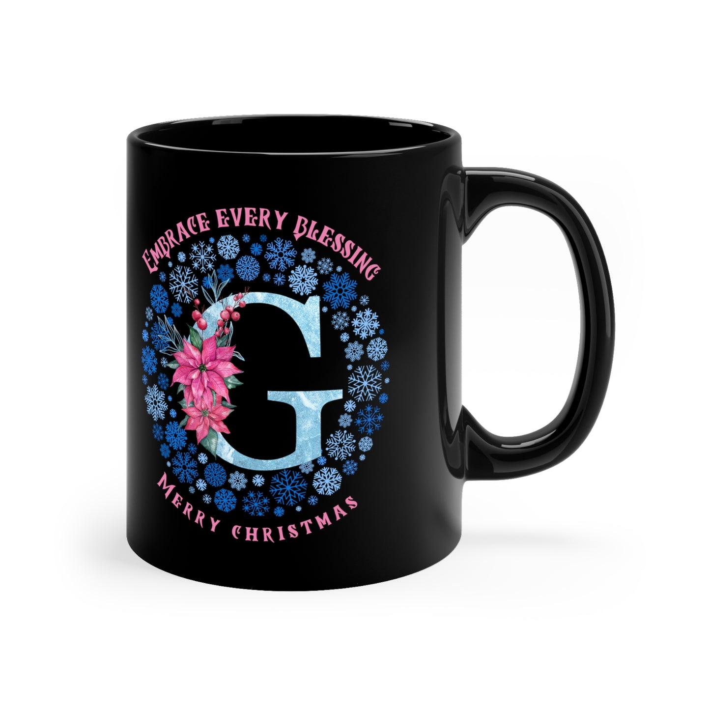 Christmas Letter G Monogram Mug
