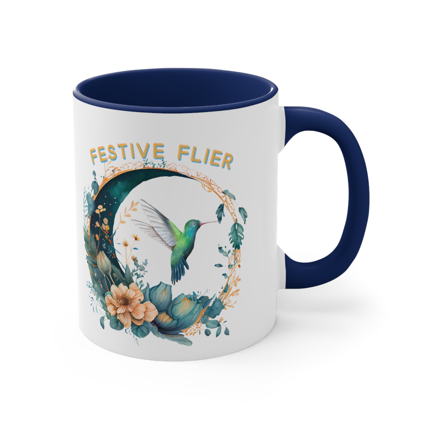 Hummingbird Floral Mug