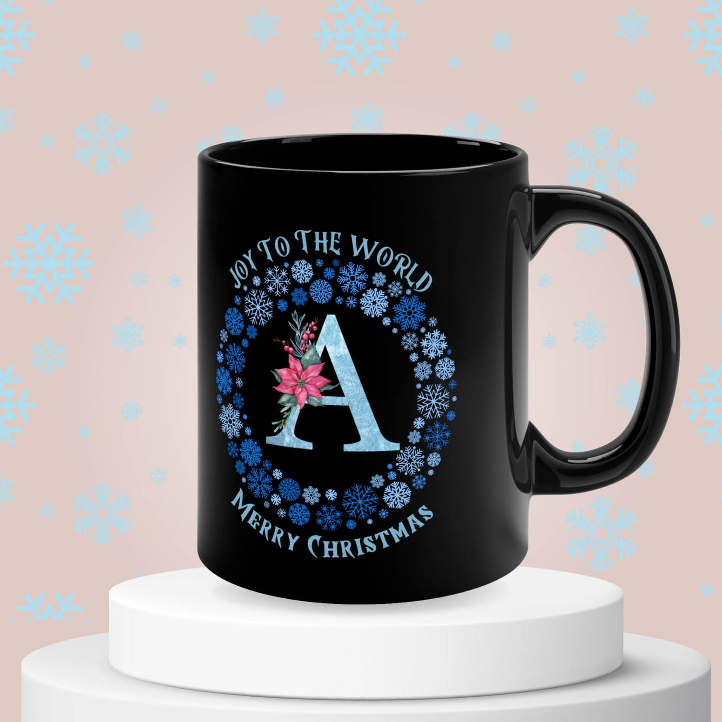 Christmas Letter A Monogram Mug