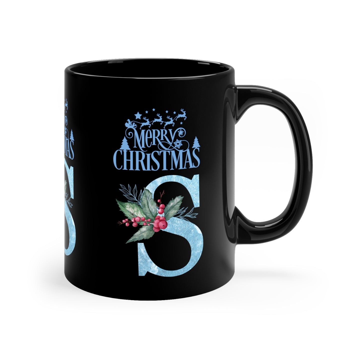 Letter S Monogram Mug for Christmas