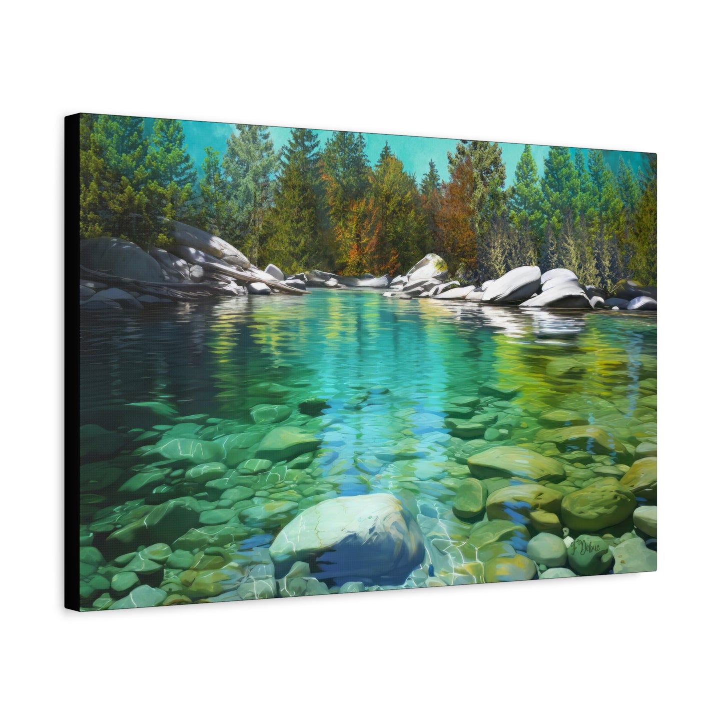 Turquoise Lake - Canvas Wall Art