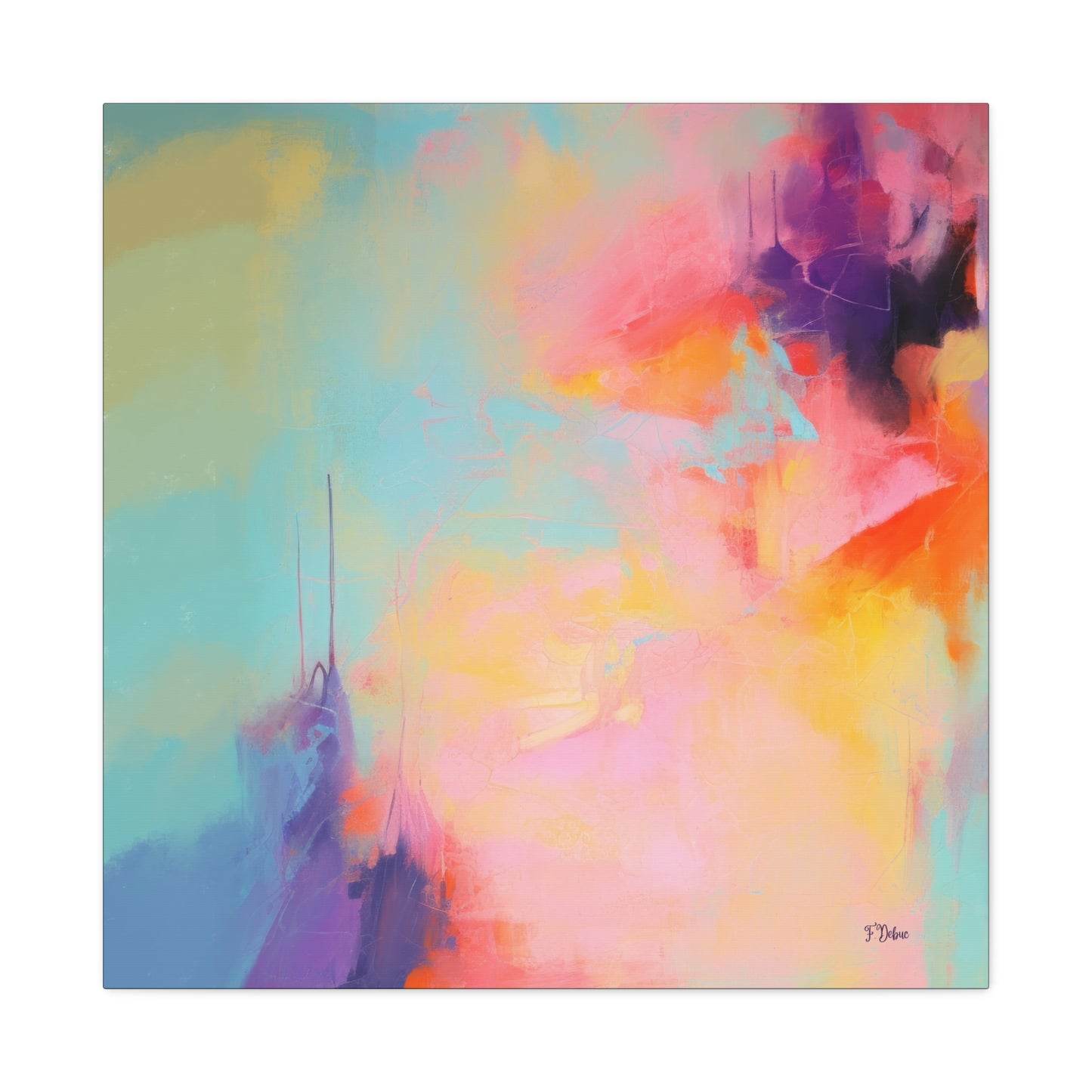 Blue Mirage – Expressionist Abstract Canvas