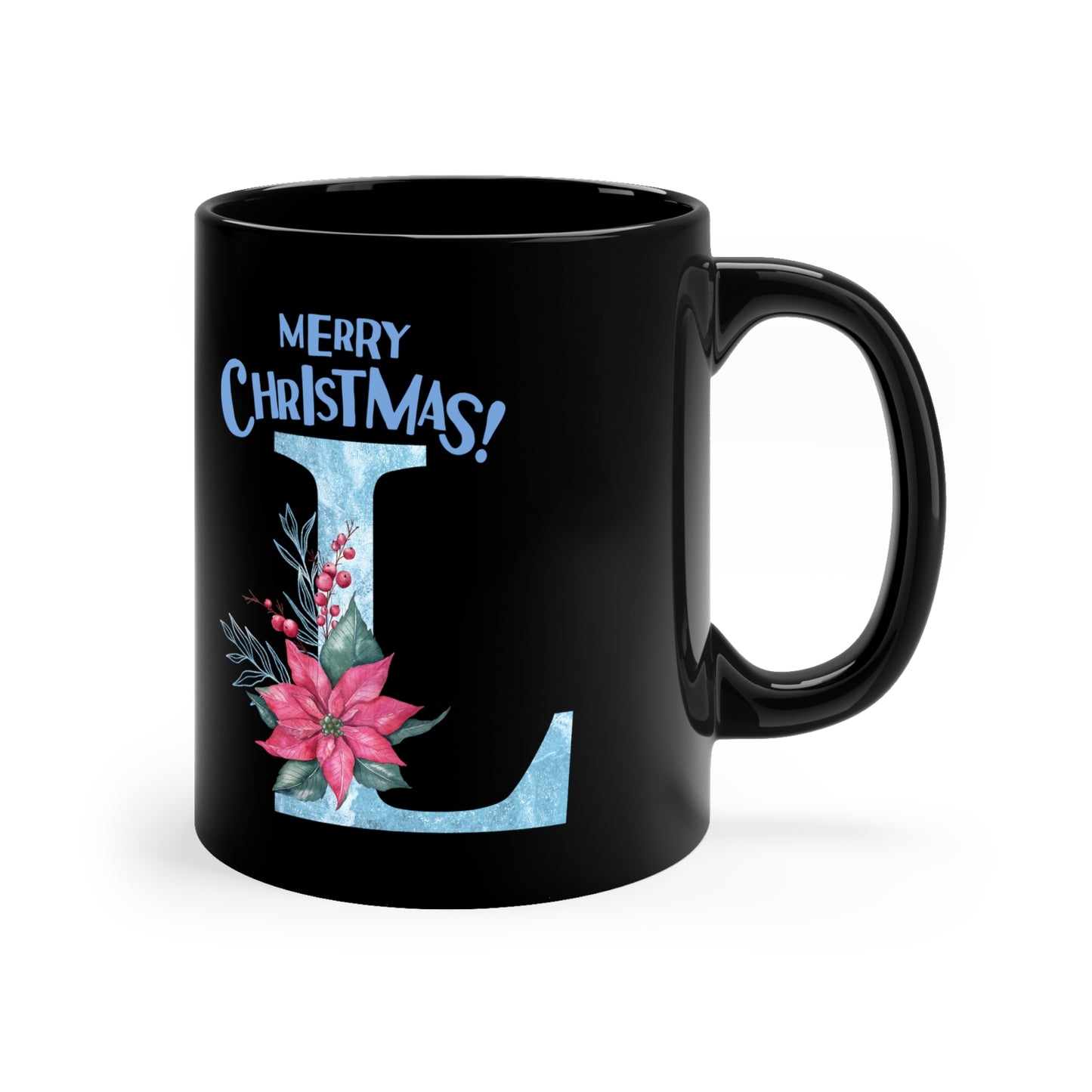 Custom Christmas Letter L Mug