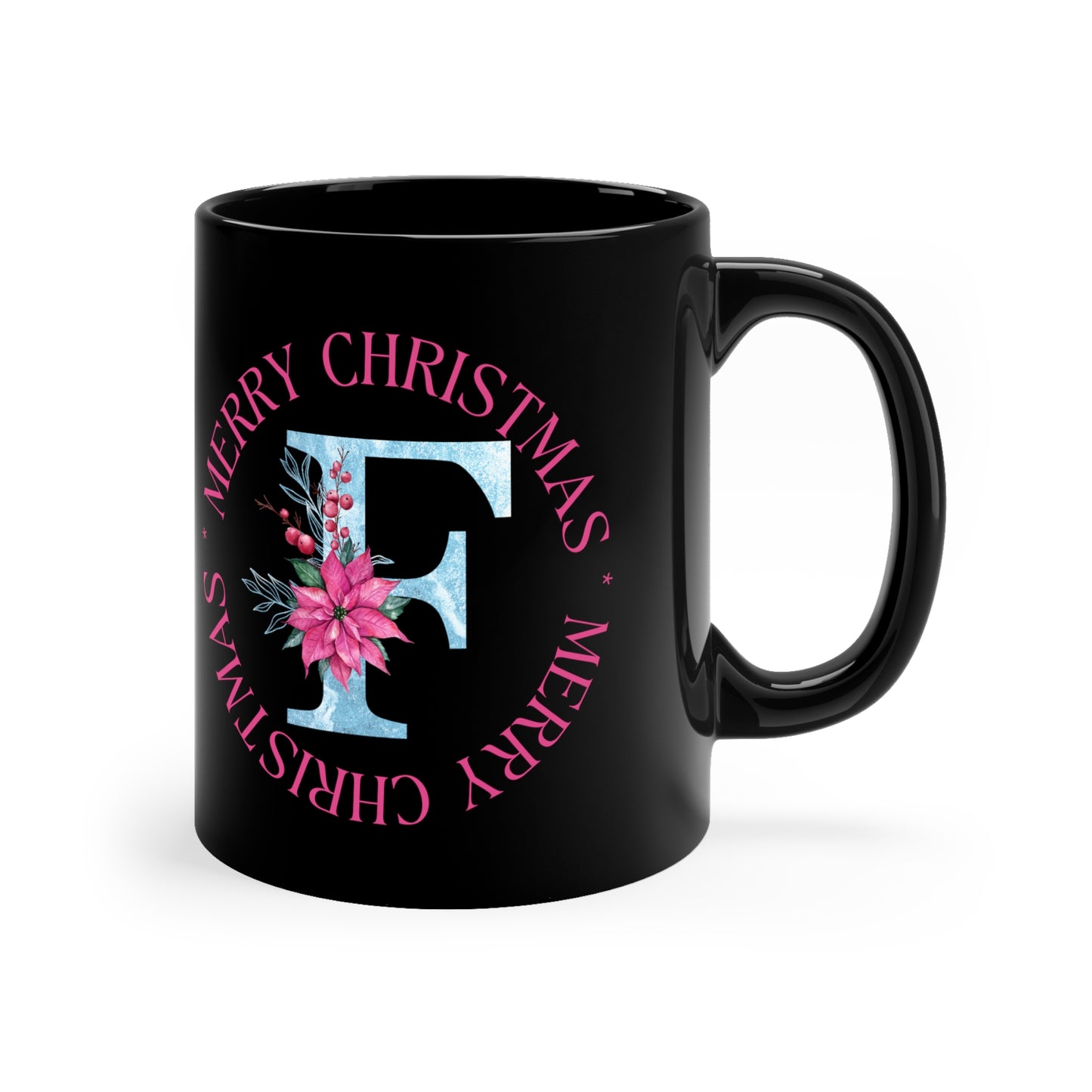 Letter F Monogram Festive Mug
