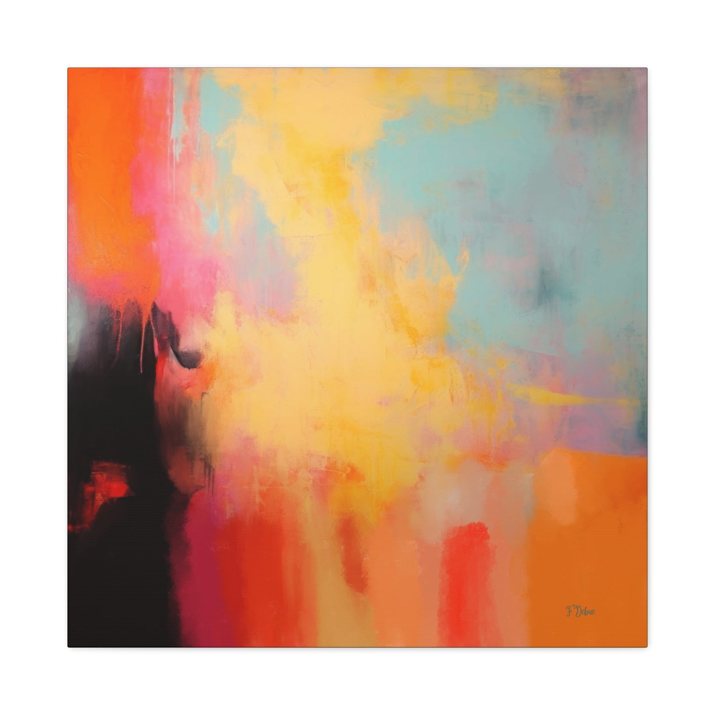 Golden Pathways – Modern Abstract Canvas Art