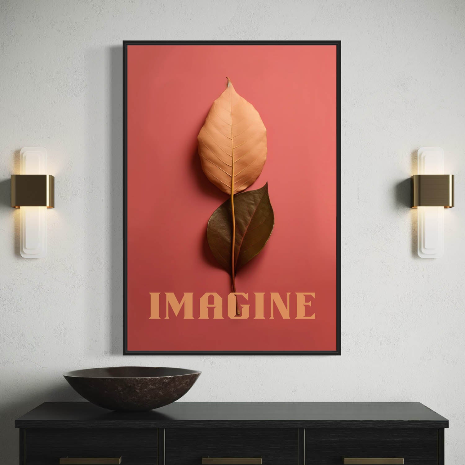 Curated visual reference: Fresh Look at Imagine Monochromatic Wall Art Print Minimalist Inspirational Decor