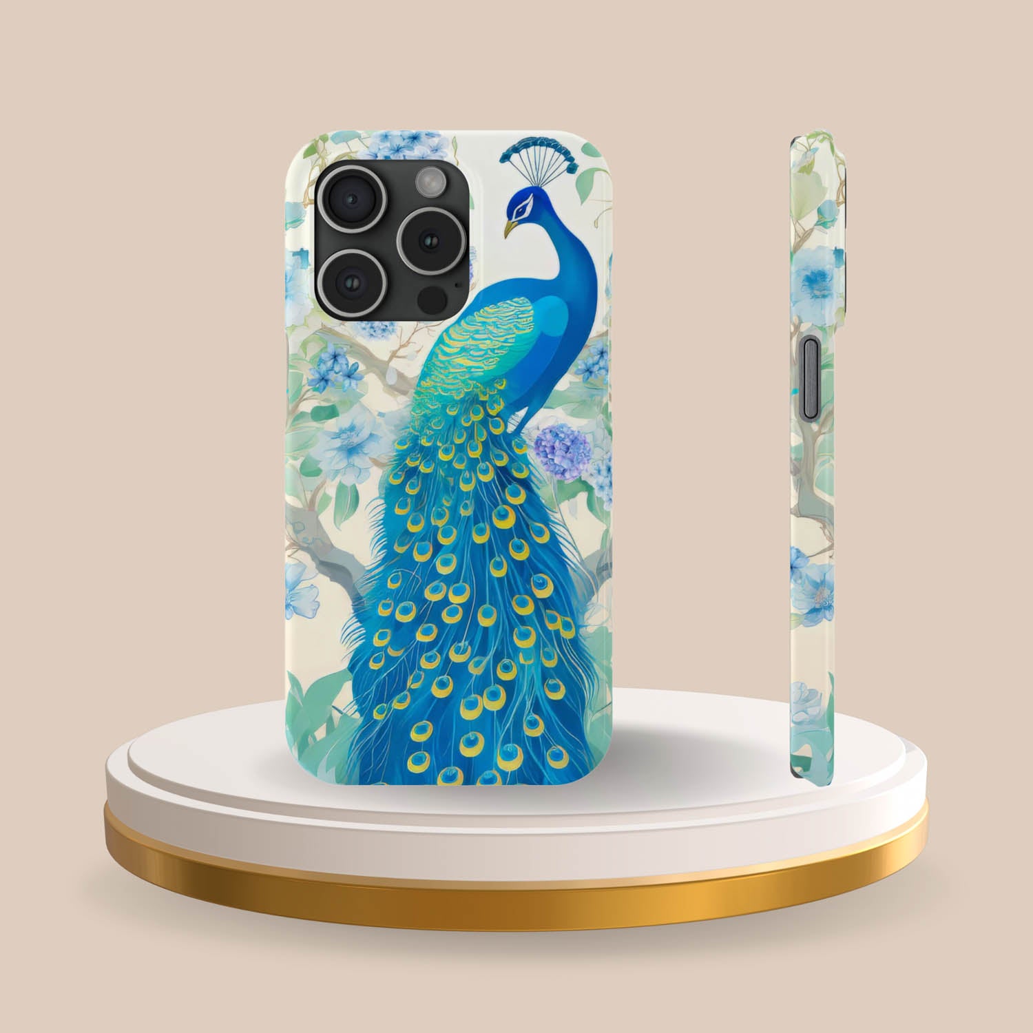 Elegant Peacock iPhone Case: Artistic Phone Case Elegant Peacock iPhone Case: Artistic Phone Case