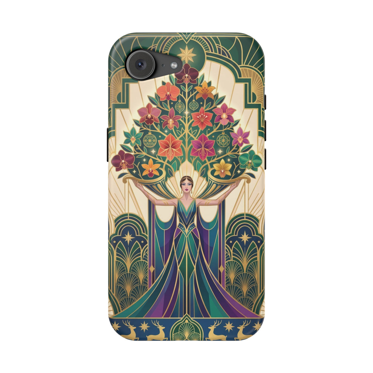 Art Deco Floral Goddess - Magnetic iPhone Case