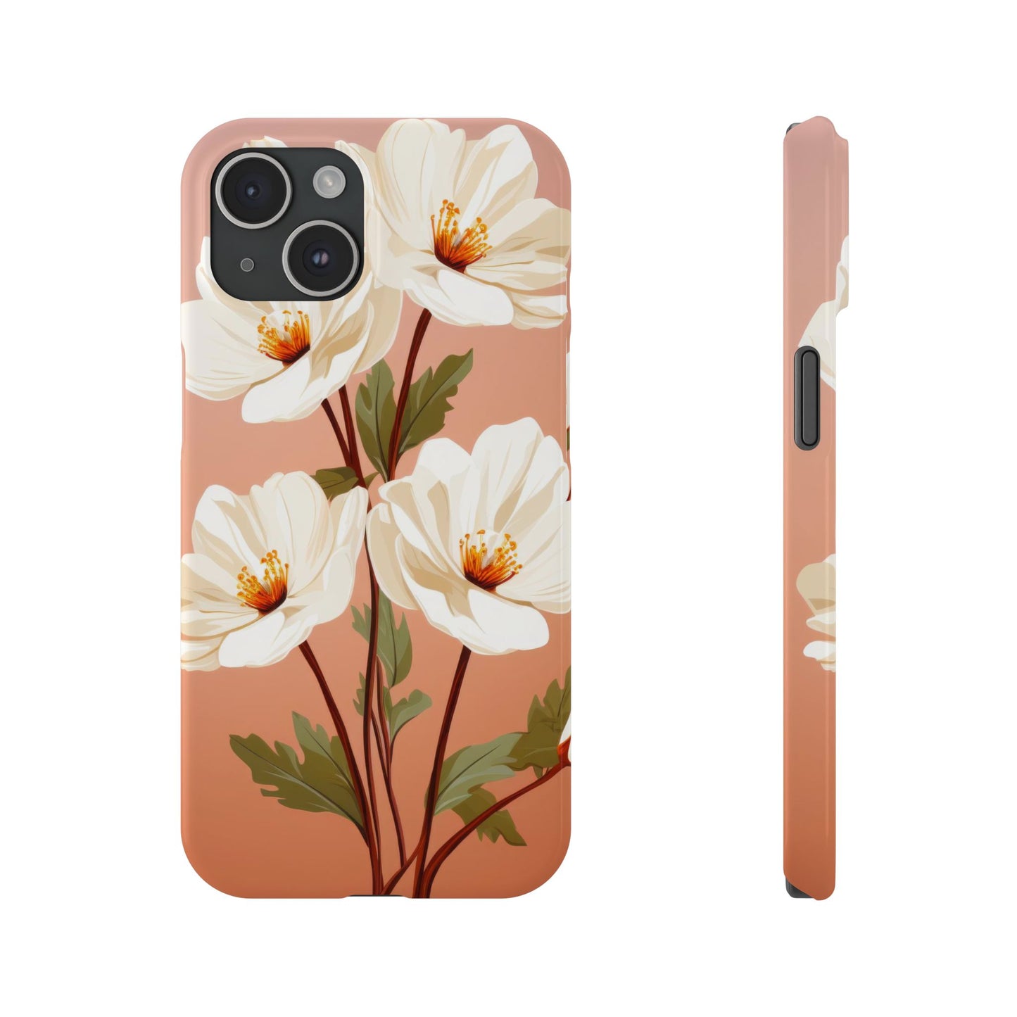 Elegant White Flower - iPhone Case