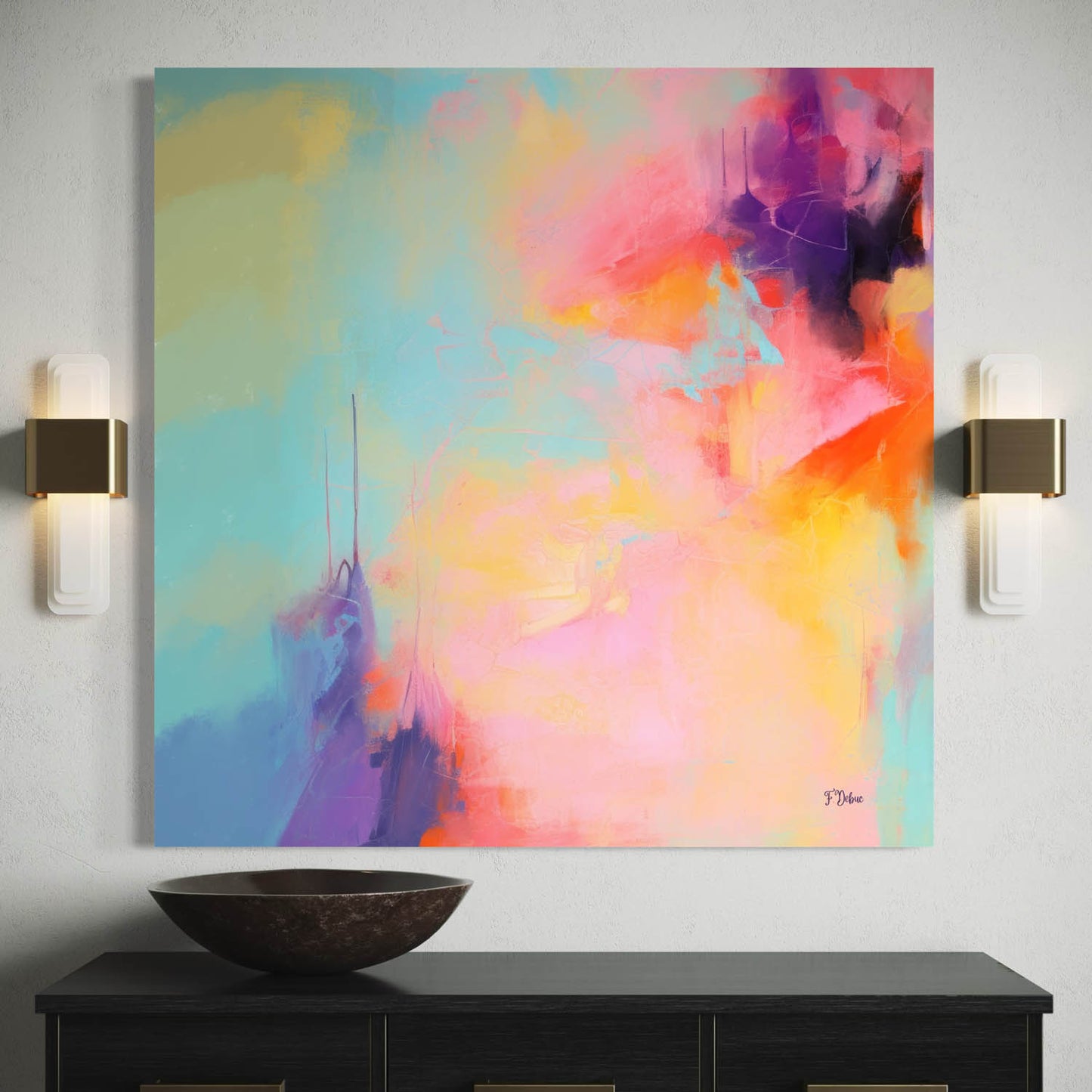 Blue Mirage – Expressionist Abstract Canvas