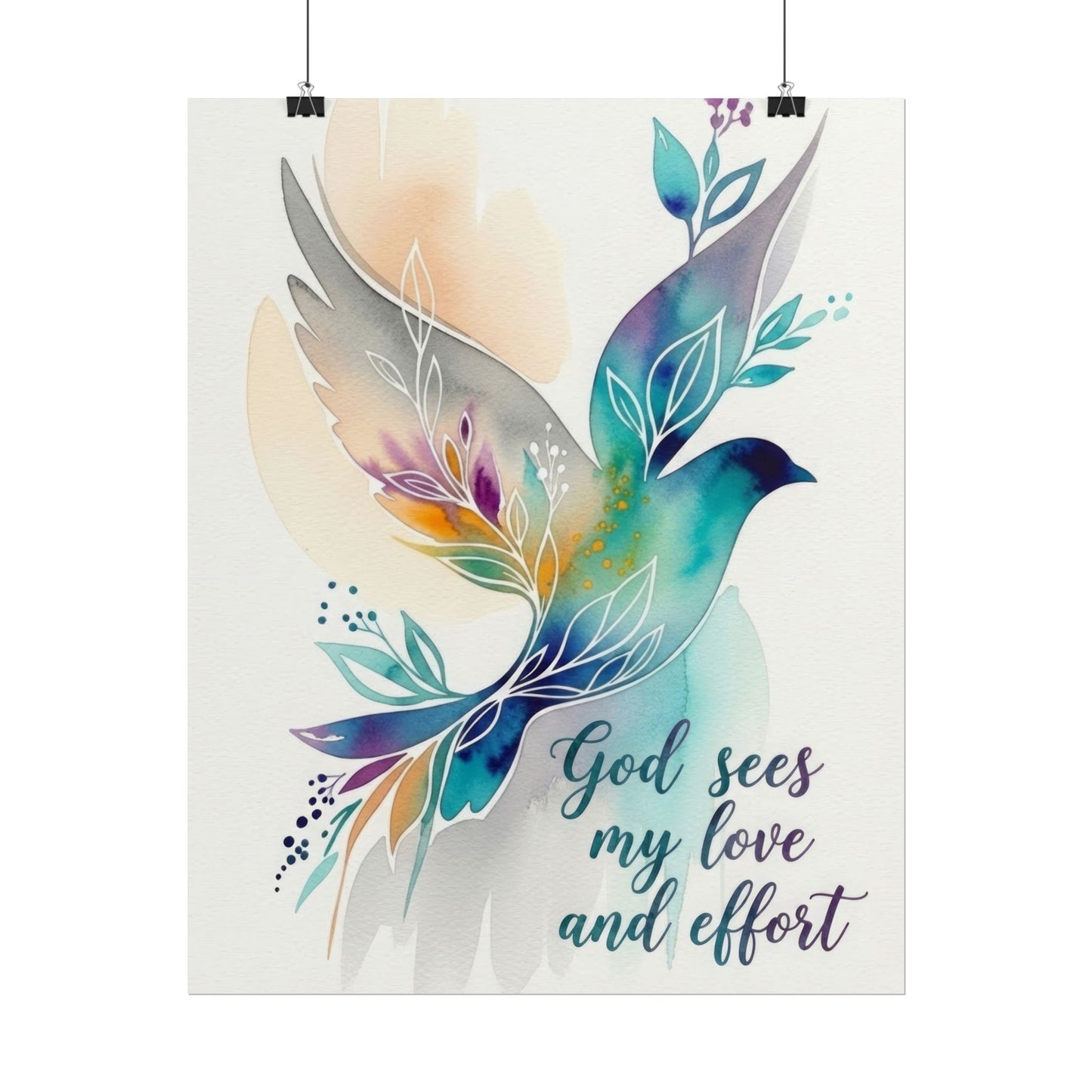 God Sees My Love - Christian Art Print