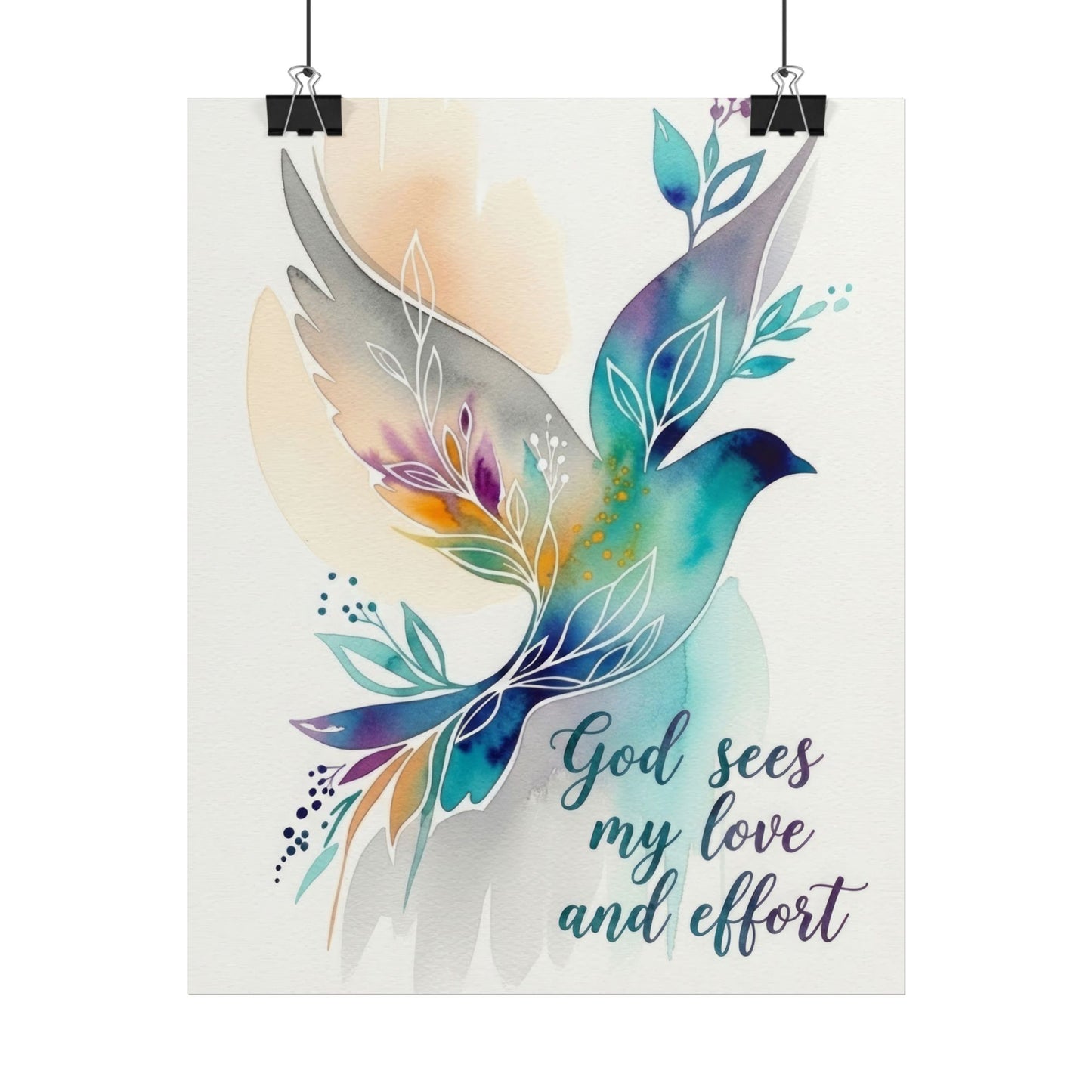 God Sees My Love - Christian Art Print