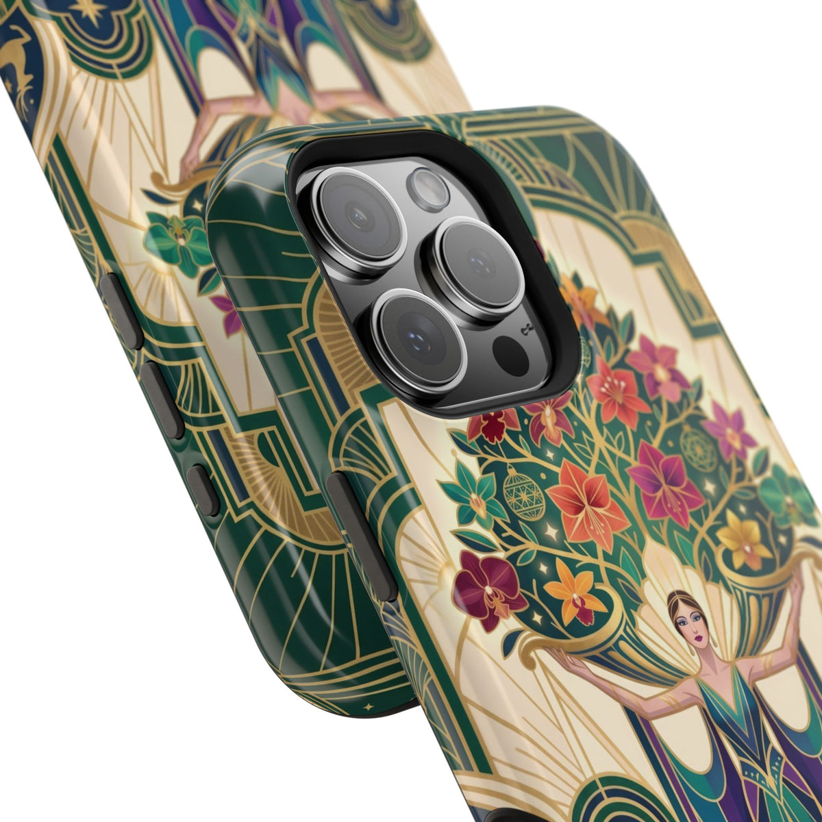 Art Deco Floral Goddess - Magnetic iPhone Case