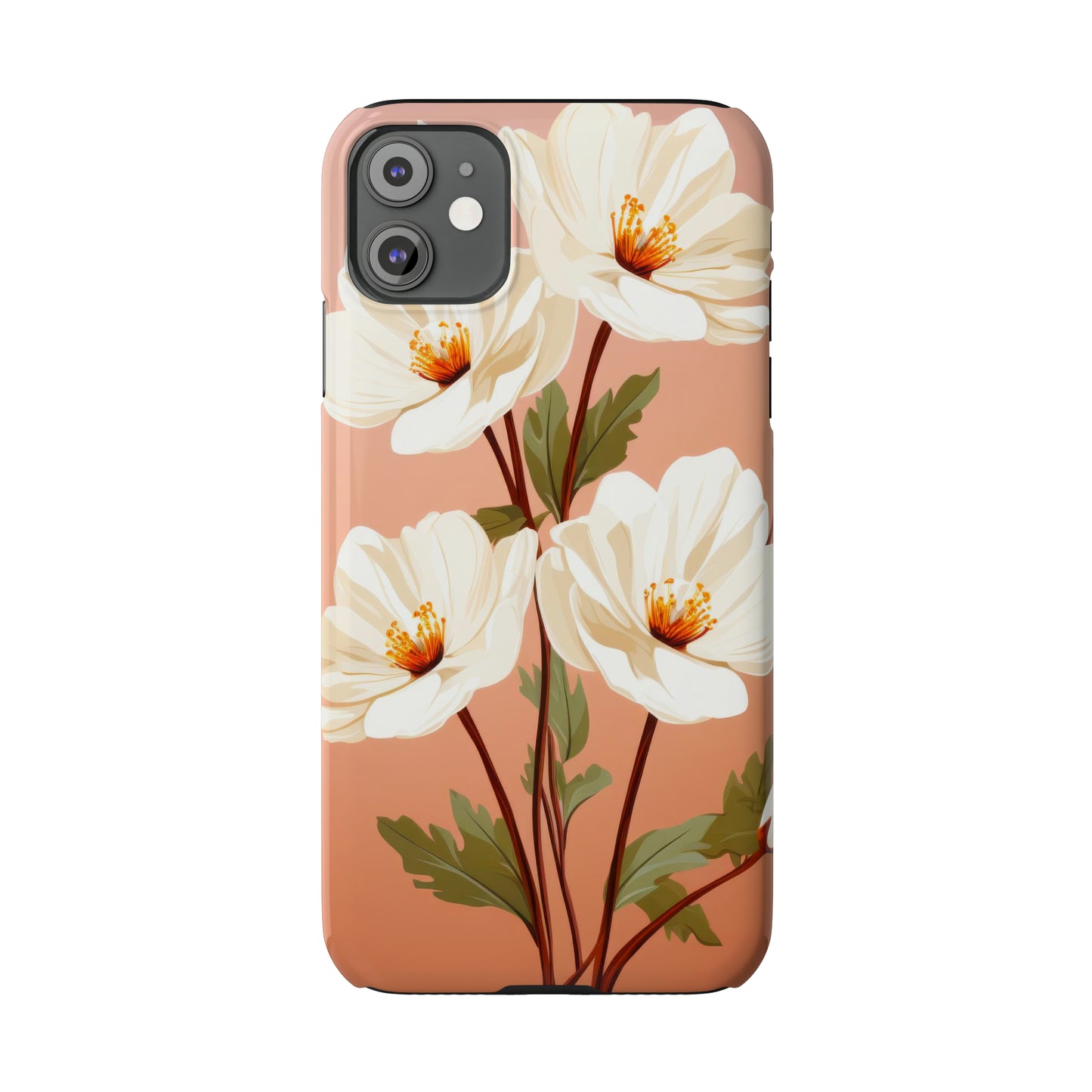 Elegant White Flower iPhone Case