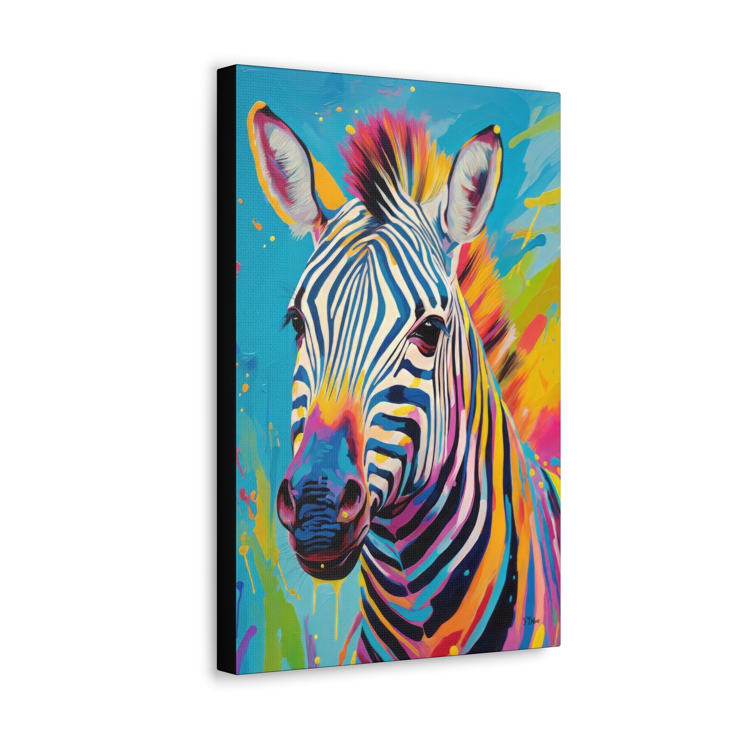 Vibrant Zebra - Canvas Wall Art