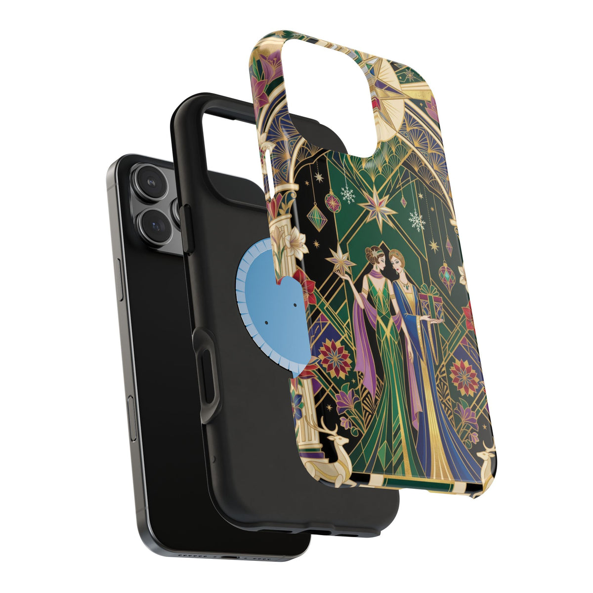 Art Deco Festive Figures - Magnetic iPhone Case