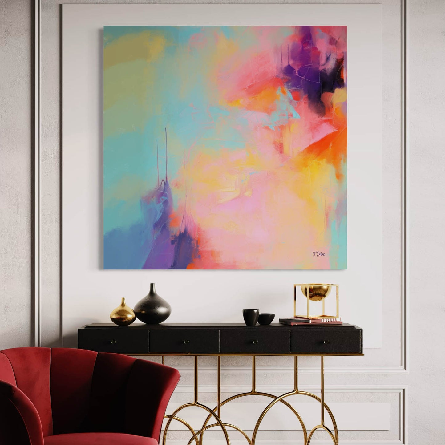 Blue Mirage – Expressionist Abstract Canvas