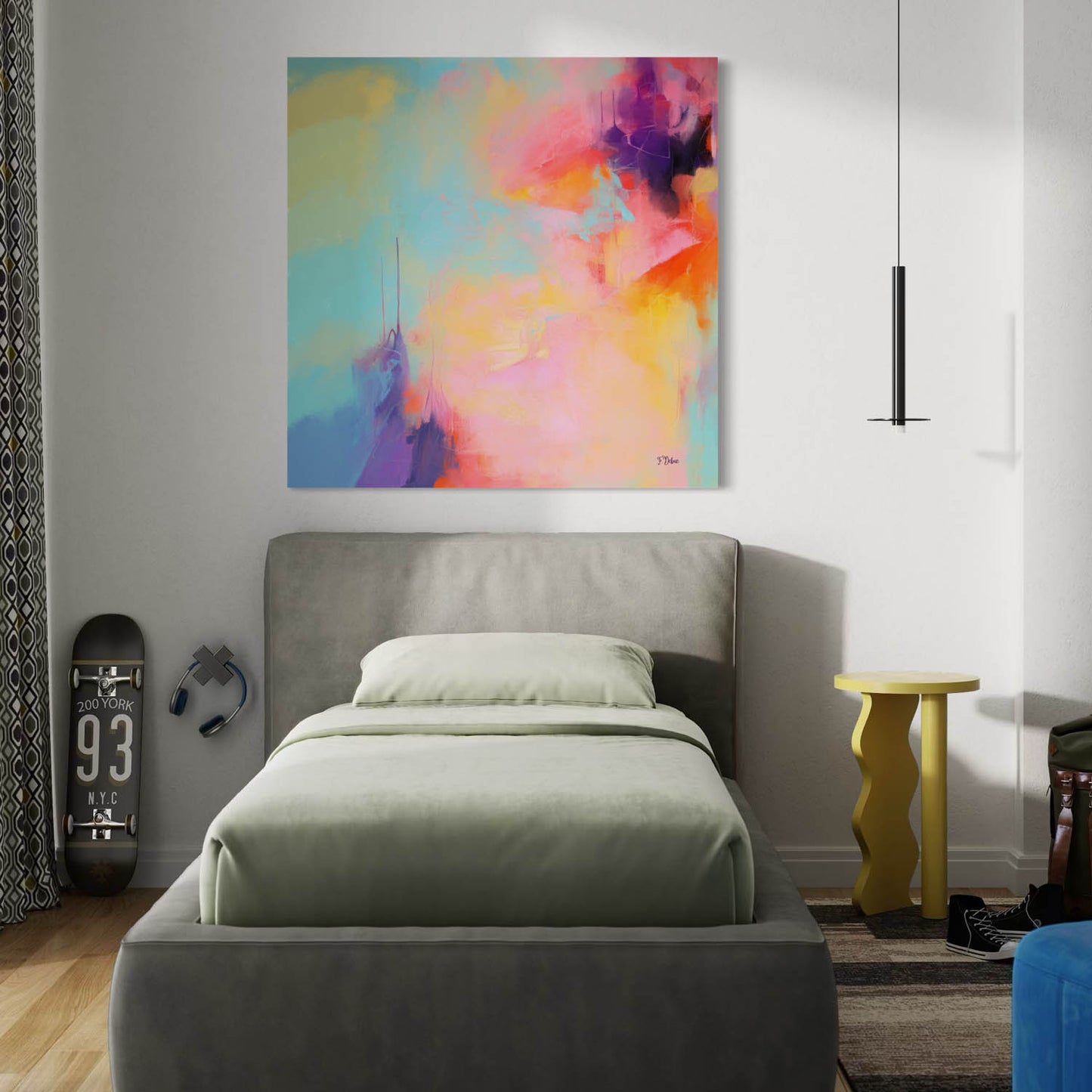 Blue Mirage – Expressionist Abstract Canvas