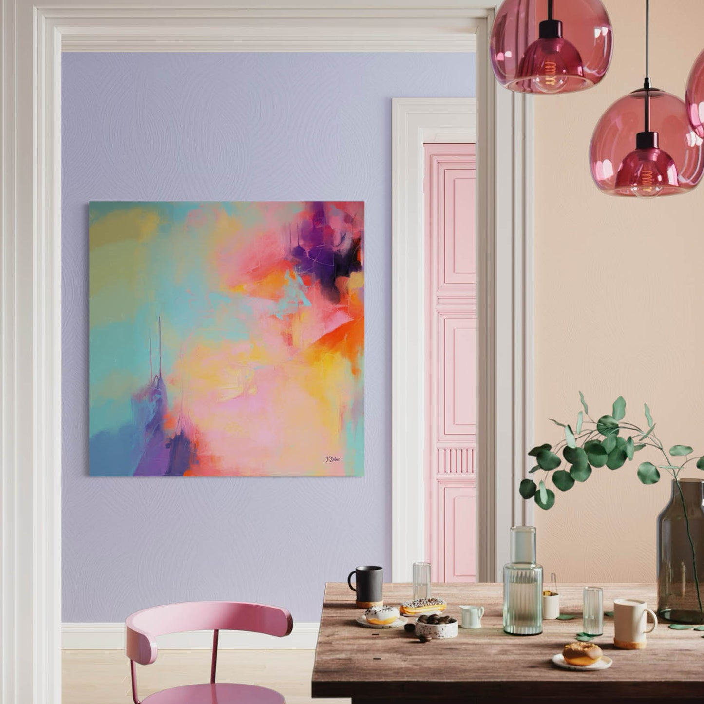 Blue Mirage – Expressionist Abstract Canvas