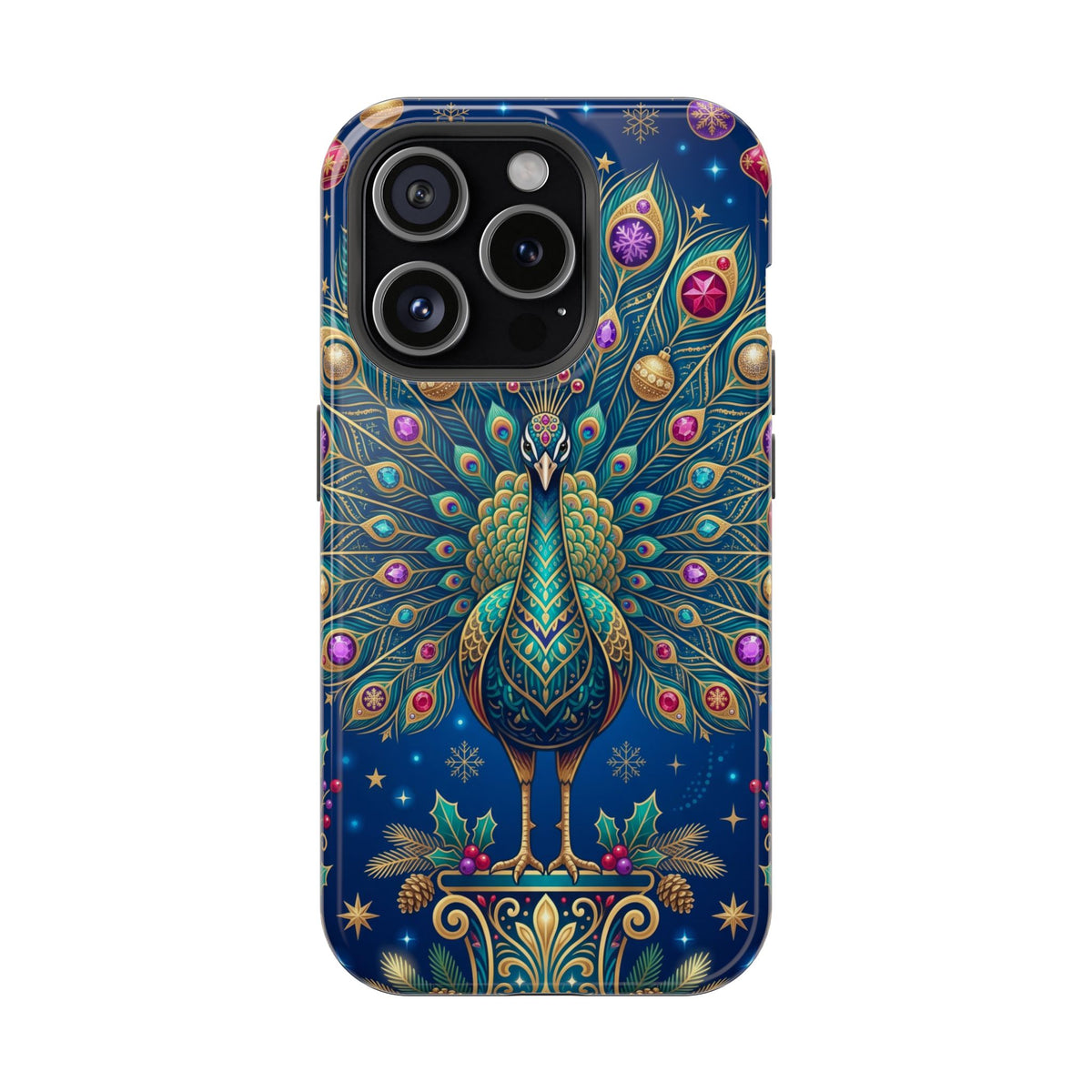 Christmas Peacock - Magnetic iPhone Case