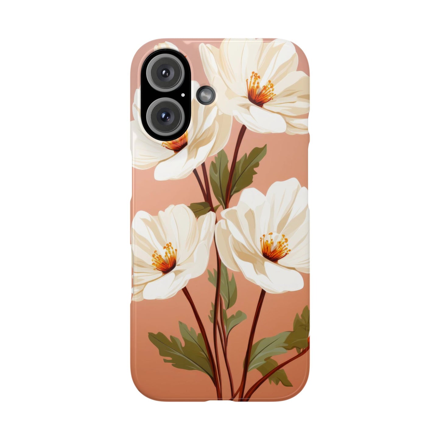 Elegant White Flower - iPhone Case