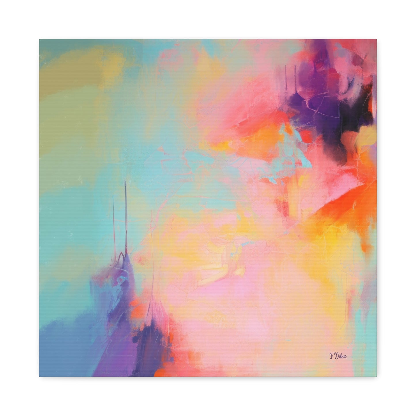 Blue Mirage – Expressionist Abstract Canvas