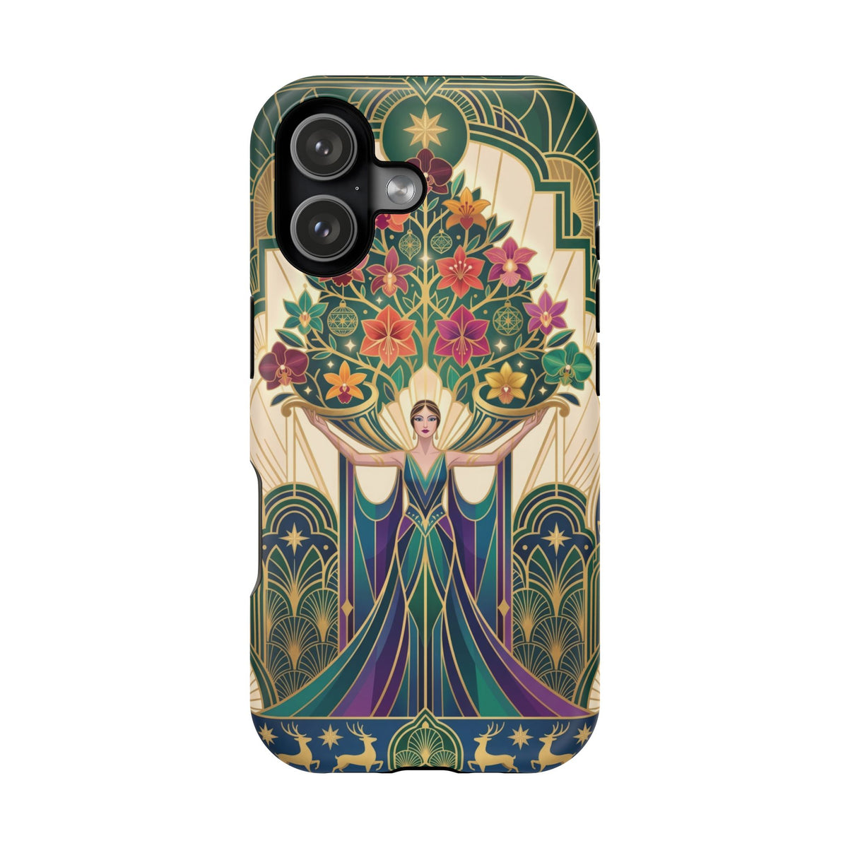 Art Deco Floral Goddess - Magnetic iPhone Case