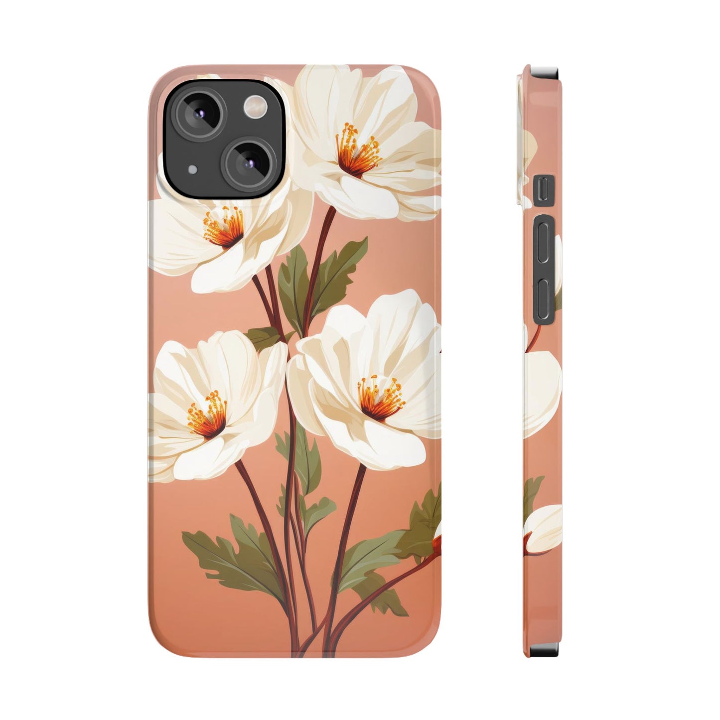 Elegant White Flower - iPhone Case