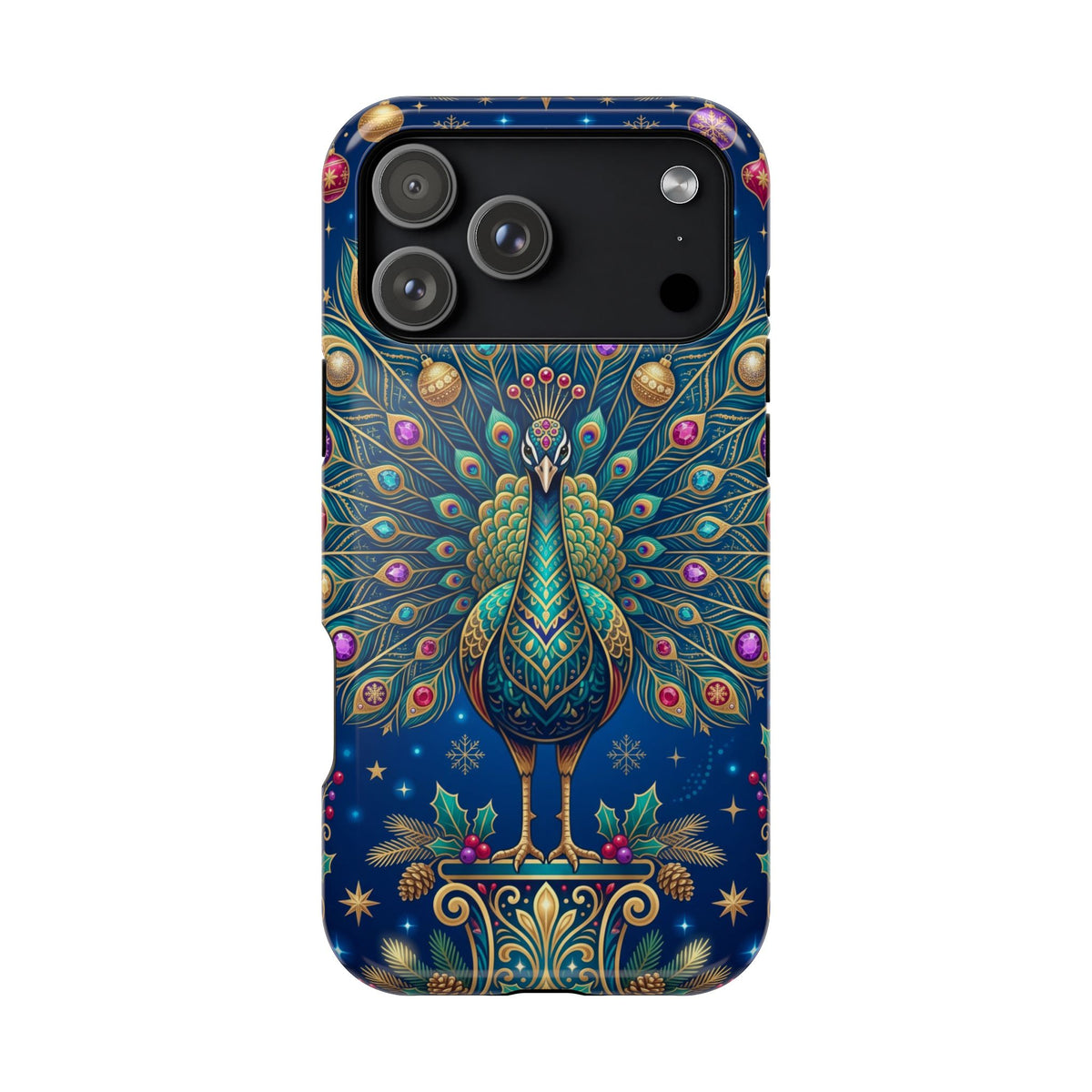 Christmas Peacock - Magnetic iPhone Case
