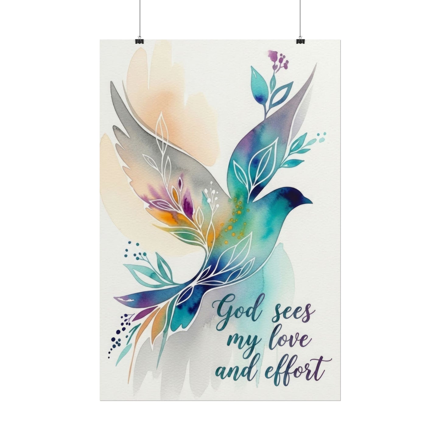 God Sees My Love - Christian Art Print