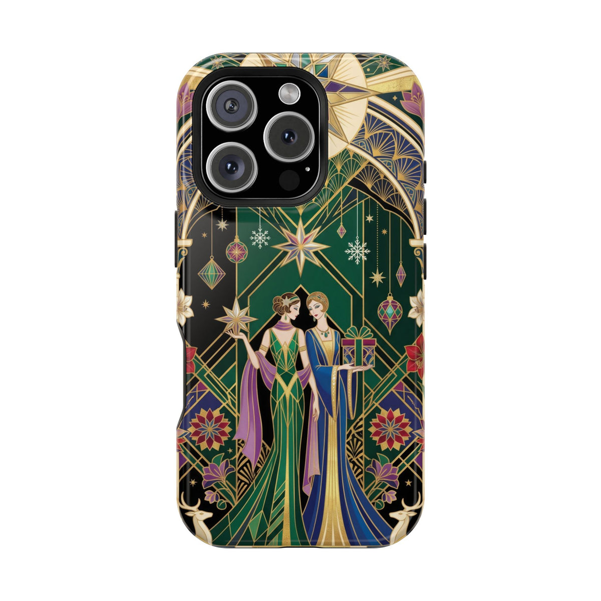 Art Deco Festive Figures - Magnetic iPhone Case