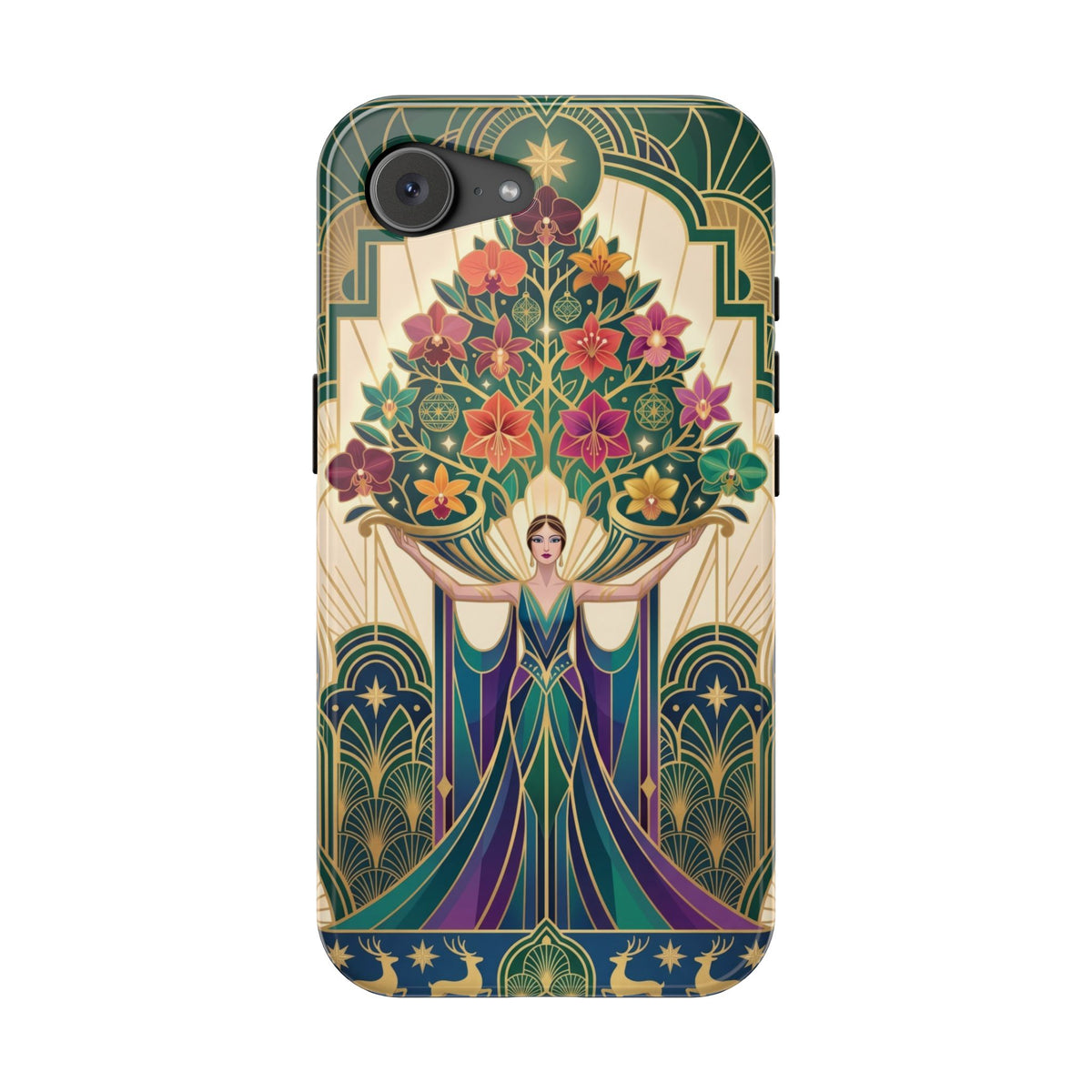 Art Deco Floral Goddess - Magnetic iPhone Case
