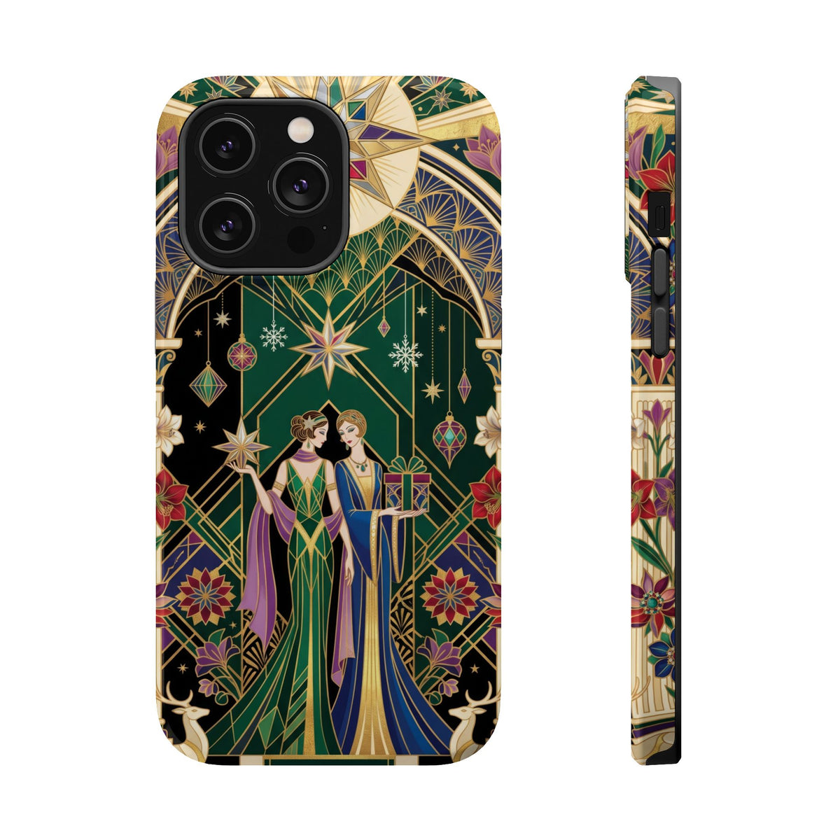 Art Deco Festive Figures - Magnetic iPhone Case