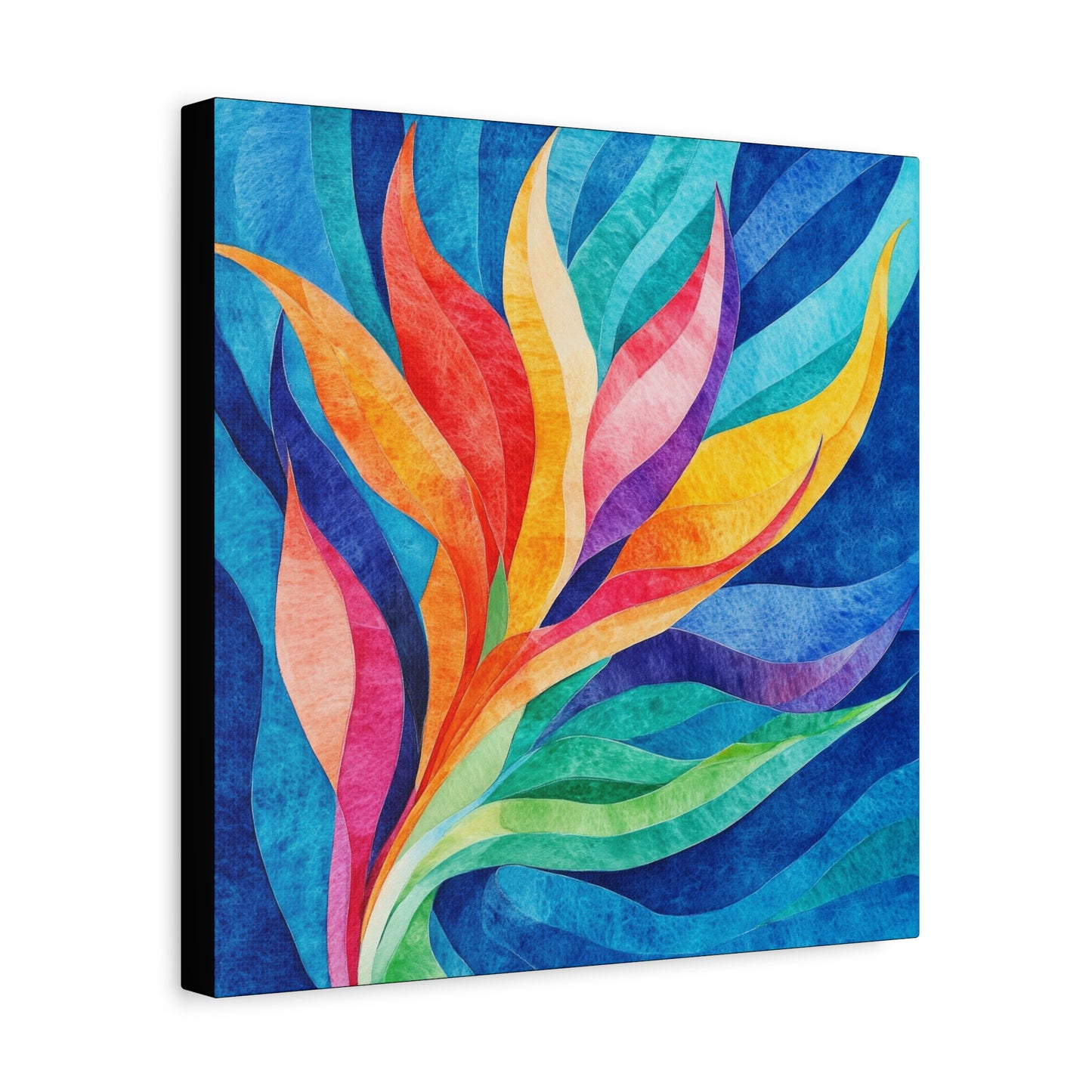 Lush Blue Motion - Canvas Wall Art