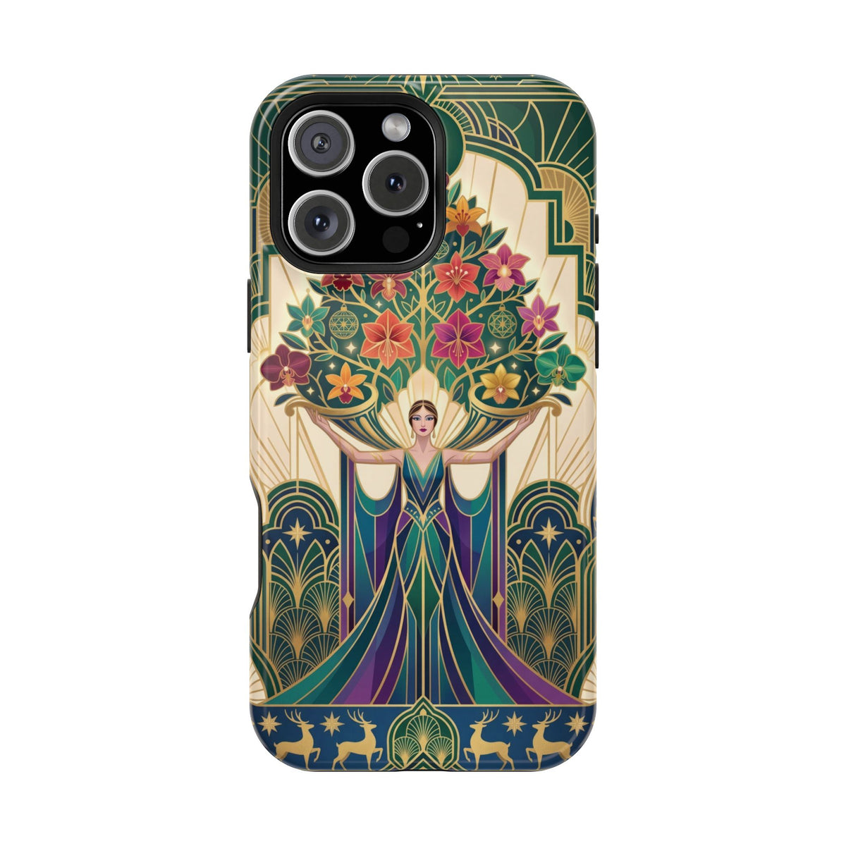 Art Deco Floral Goddess - Magnetic iPhone Case