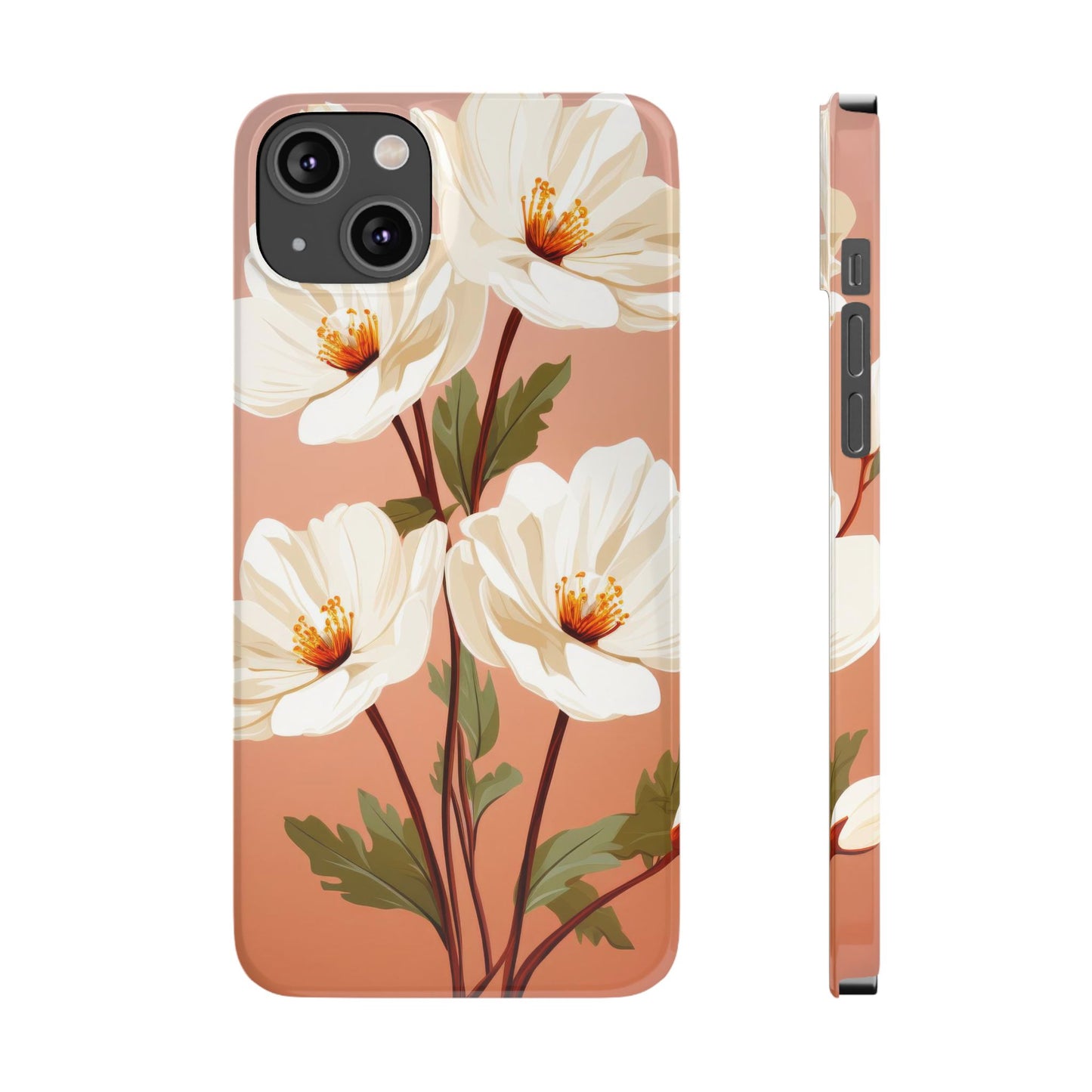 Elegant White Flower - iPhone Case