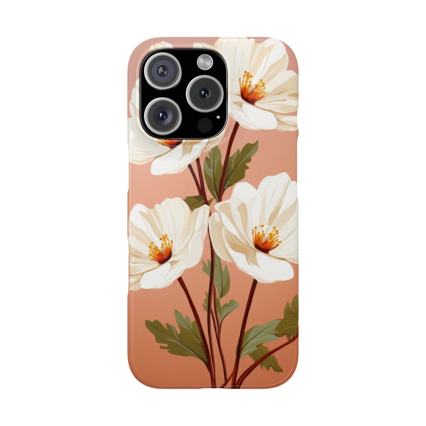 Elegant White Flower - iPhone Case