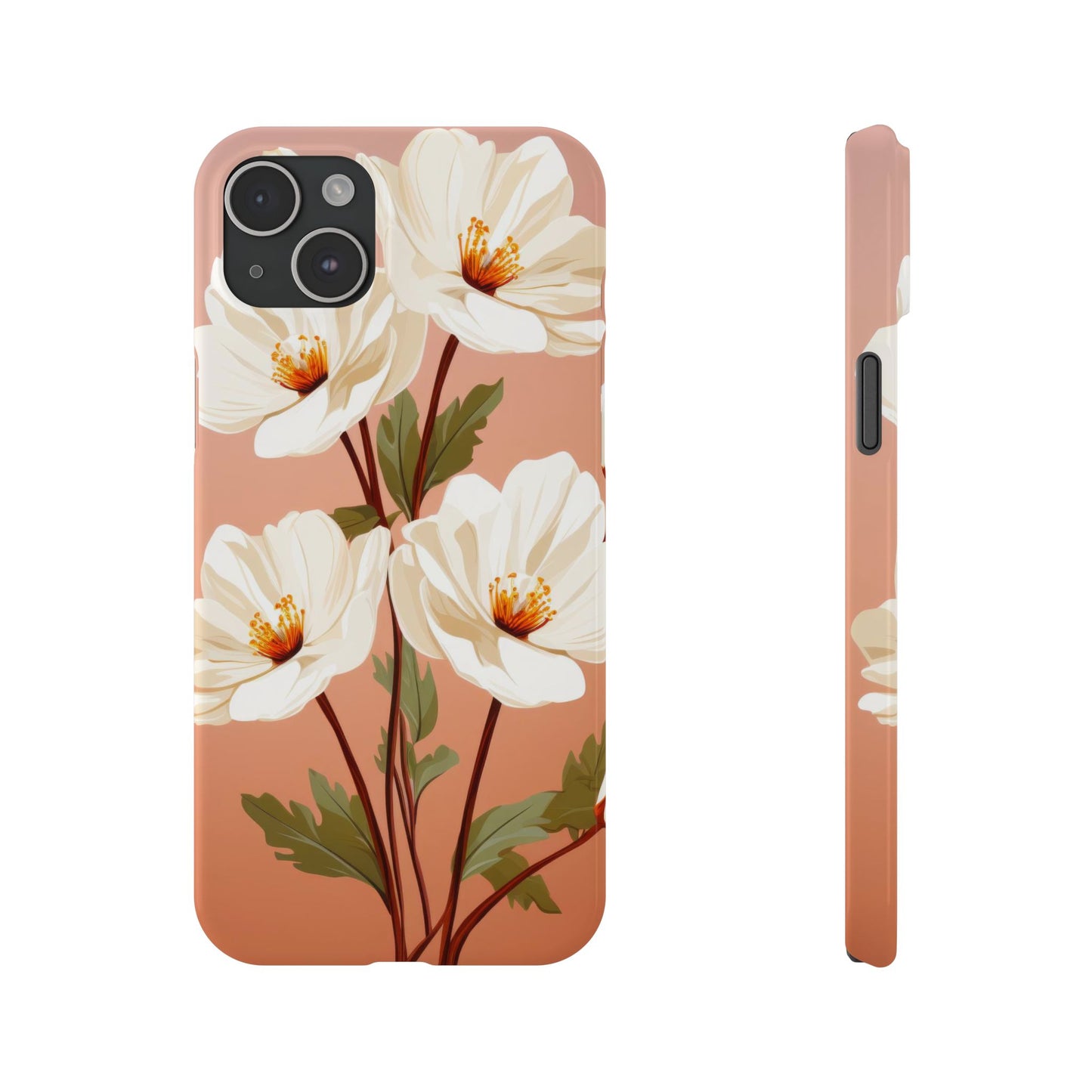 Elegant White Flower - iPhone Case