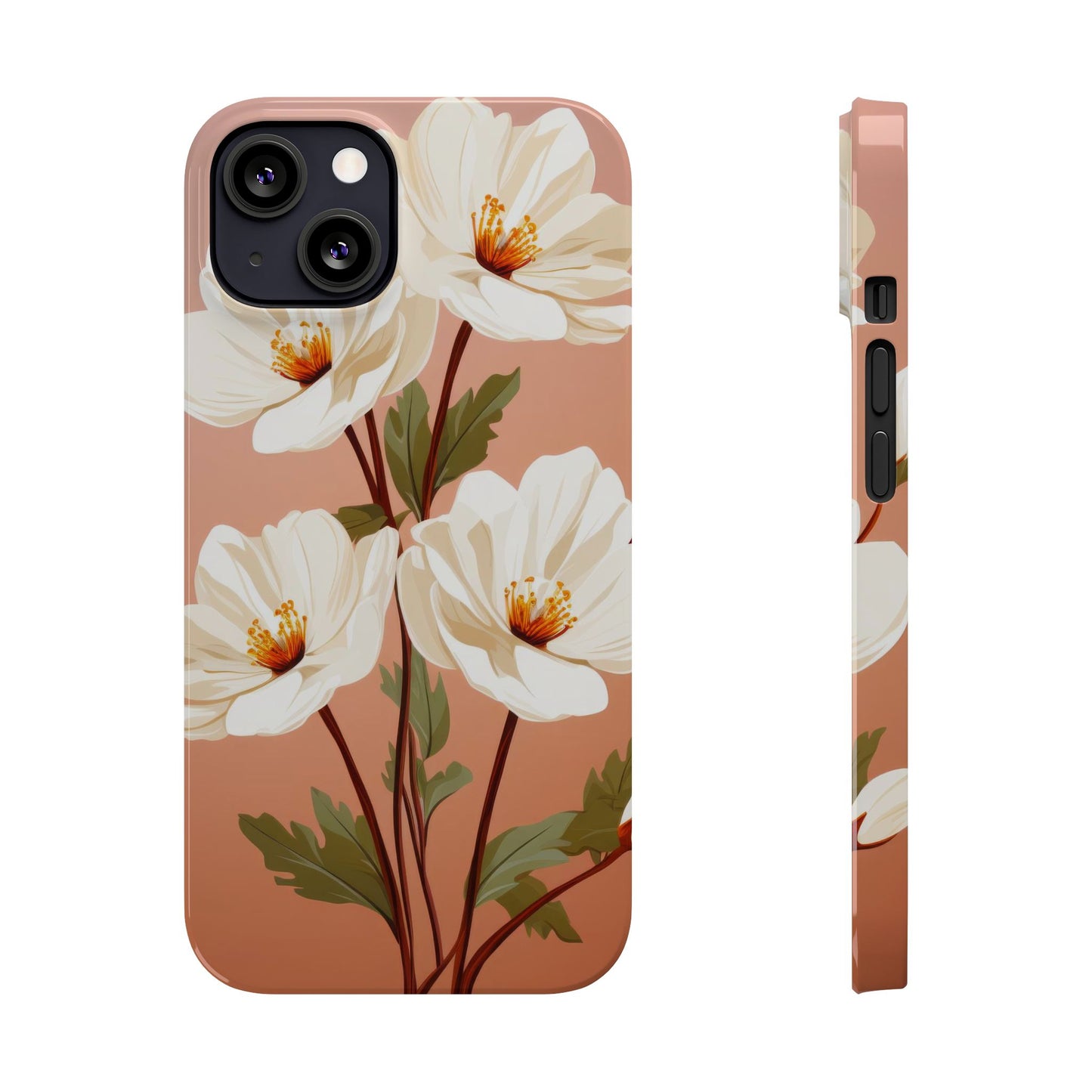 Elegant White Flower - iPhone Case