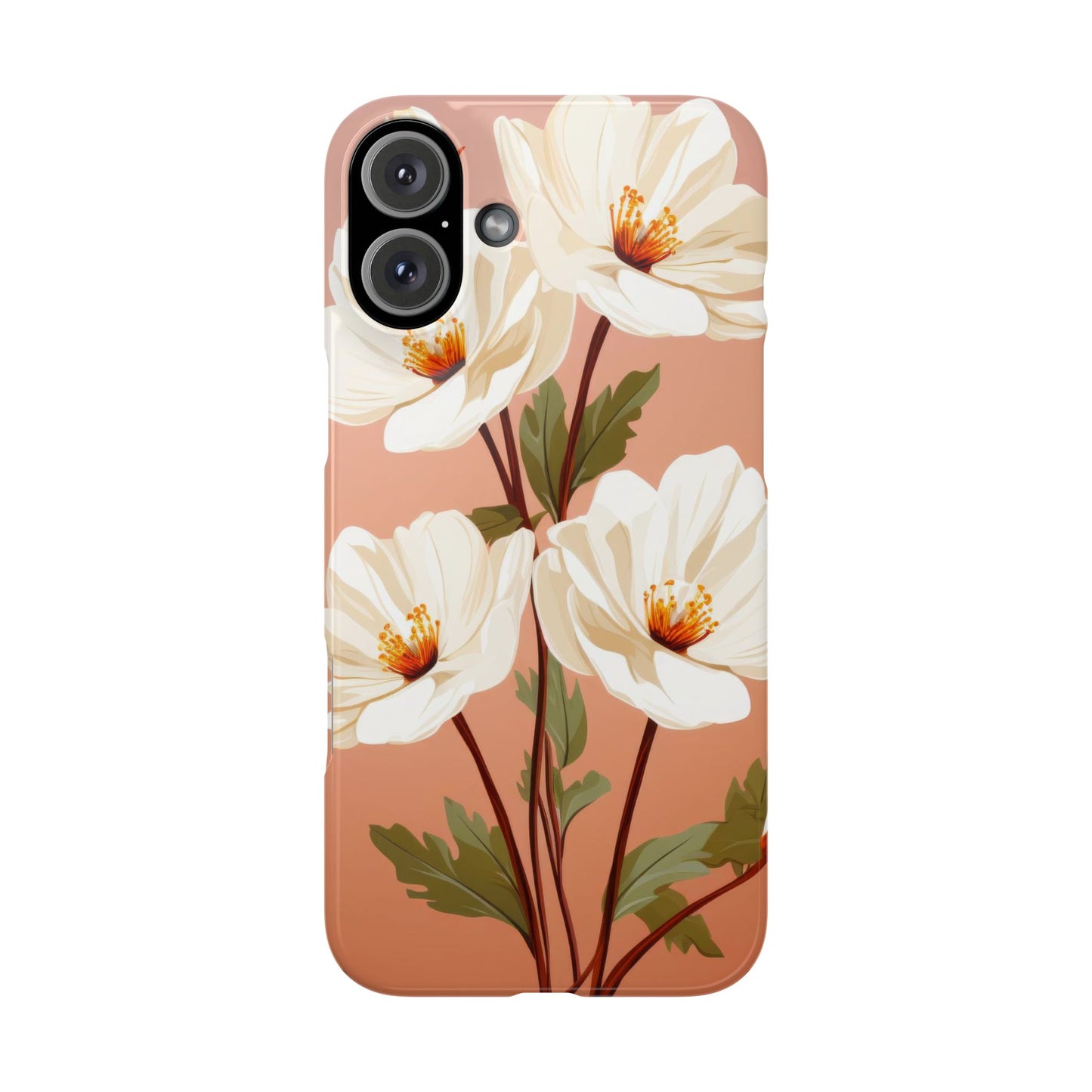 Elegant White Flower - iPhone Case