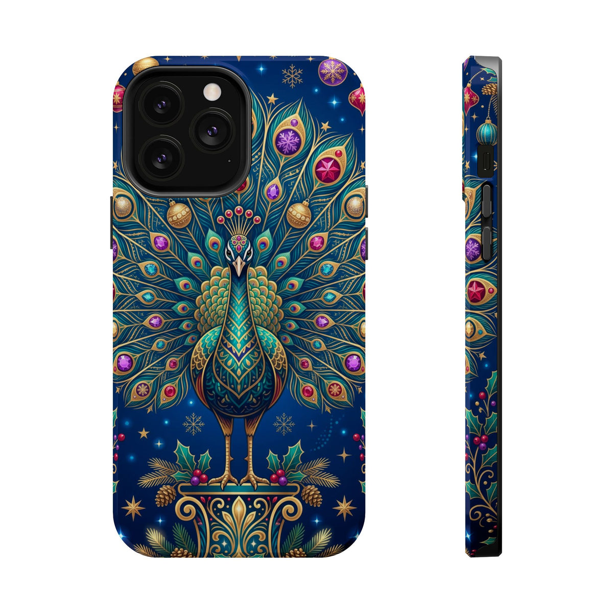 Christmas Peacock - Magnetic iPhone Case