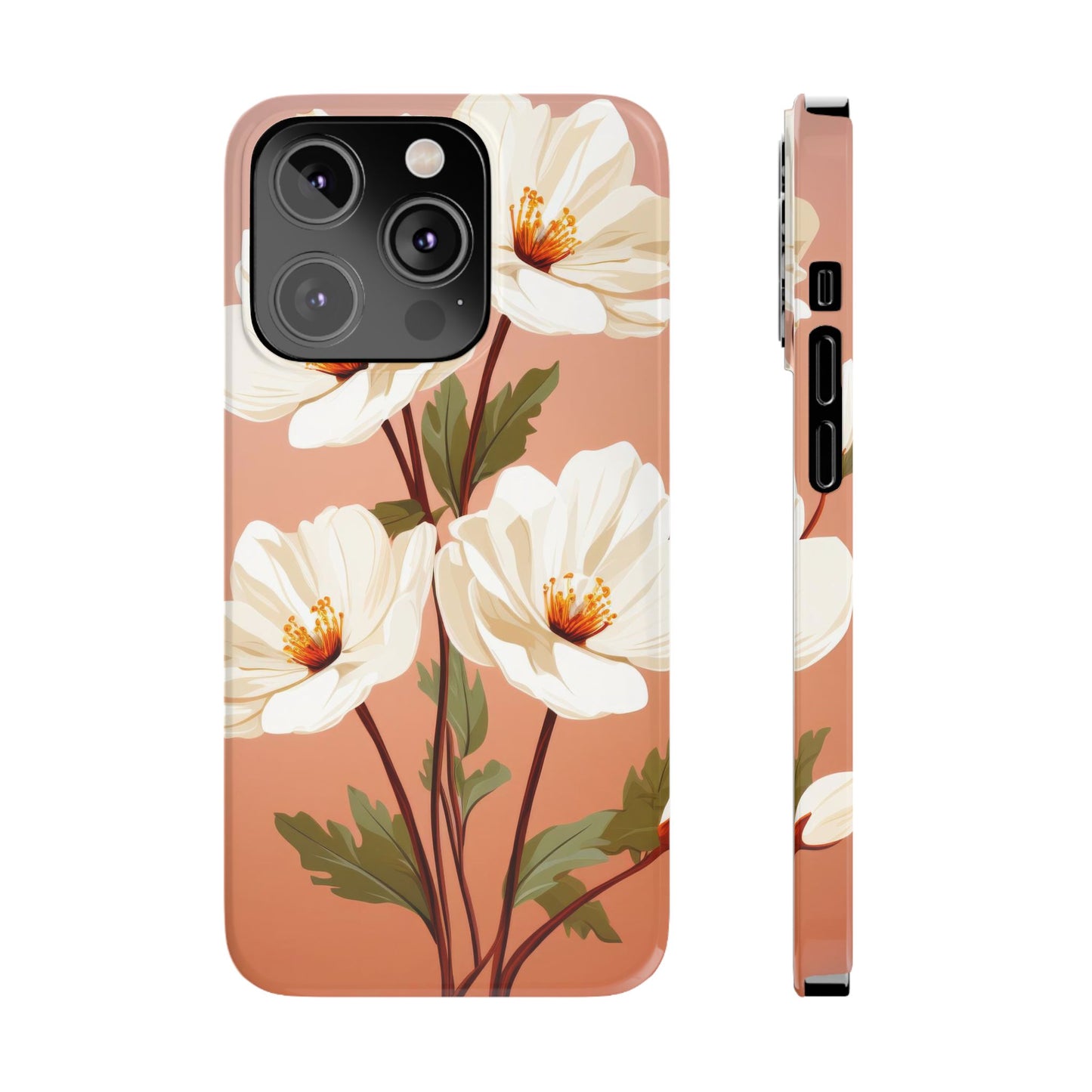 Elegant White Flower - iPhone Case