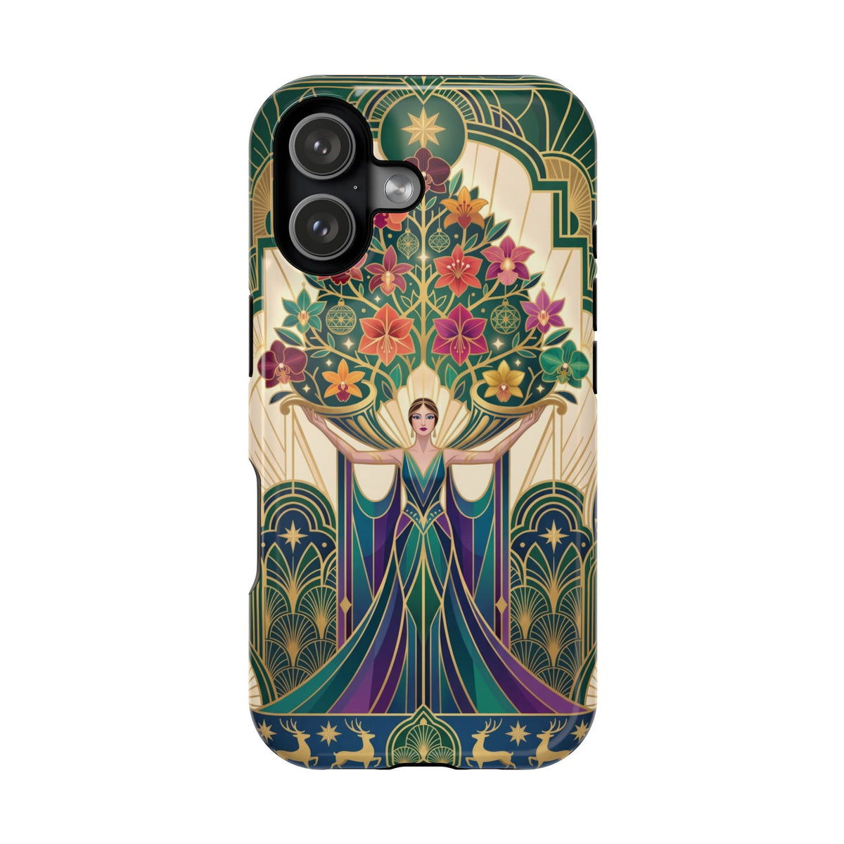 Art Deco Floral Goddess - Magnetic iPhone Case