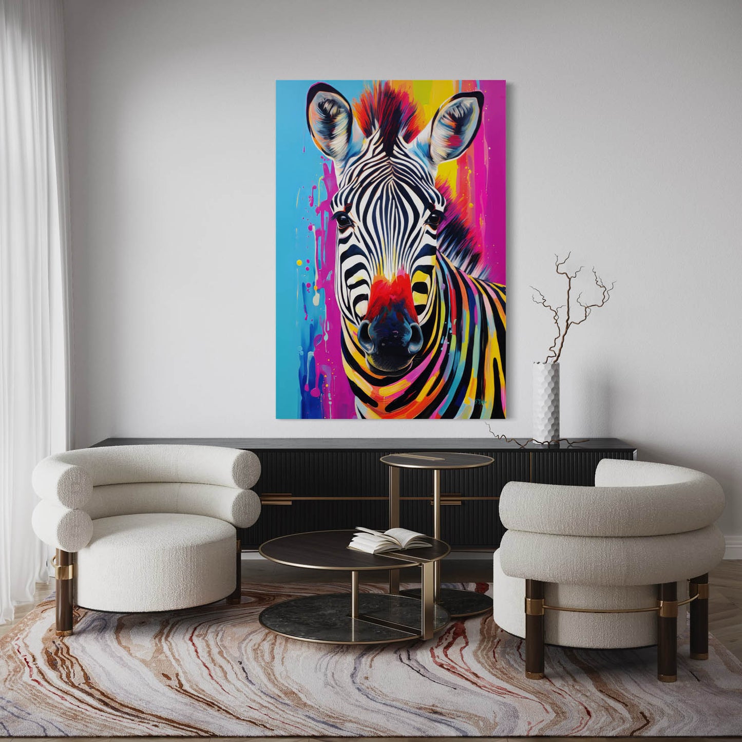 Abstract Zebra - Canvas Wall Art