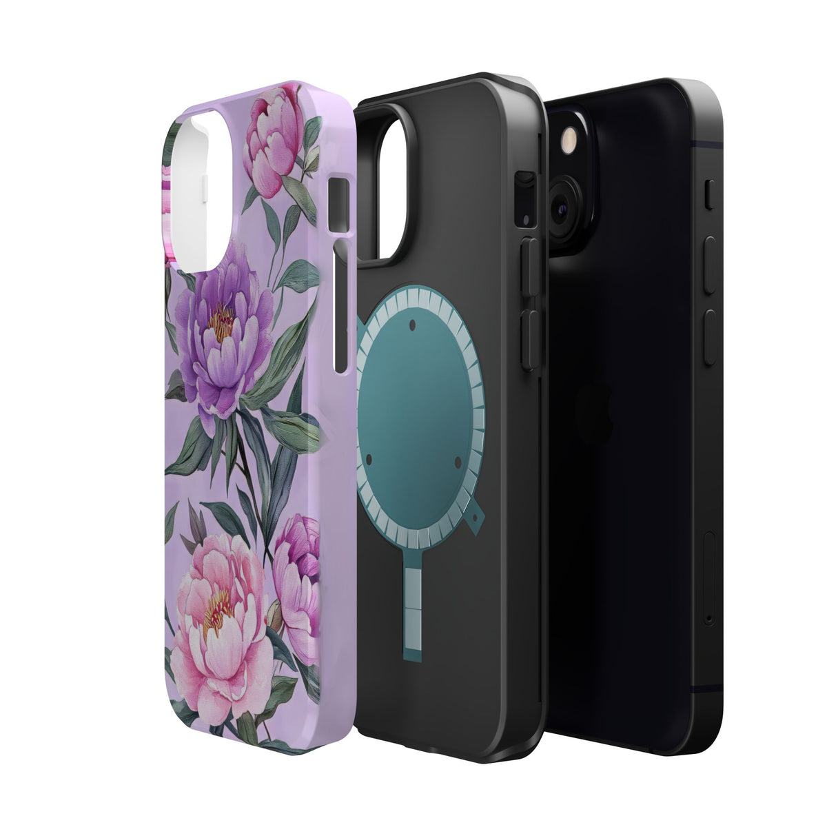 Lilac Peony - Magnetic iPhone Case