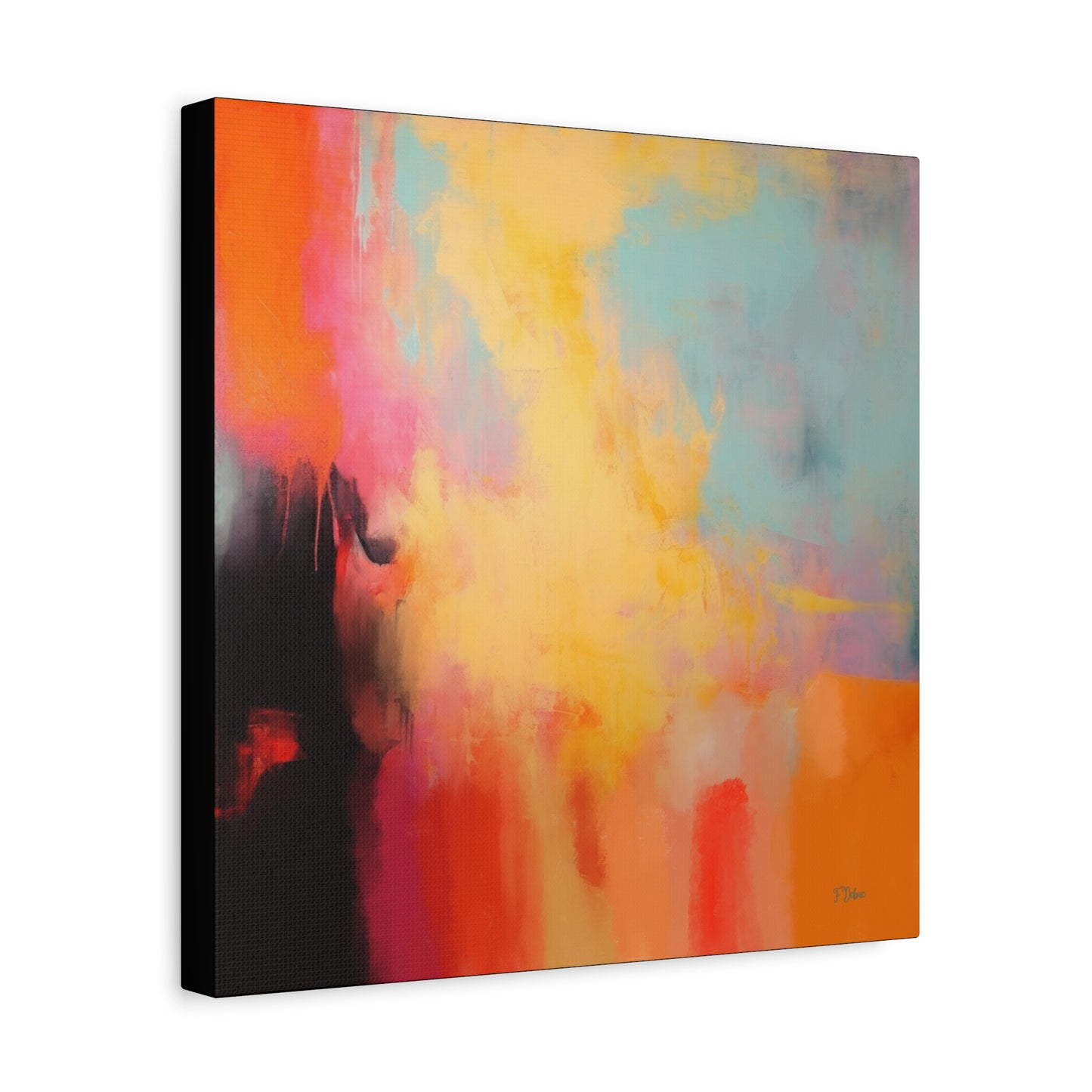 Golden Pathways – Modern Abstract Canvas Art