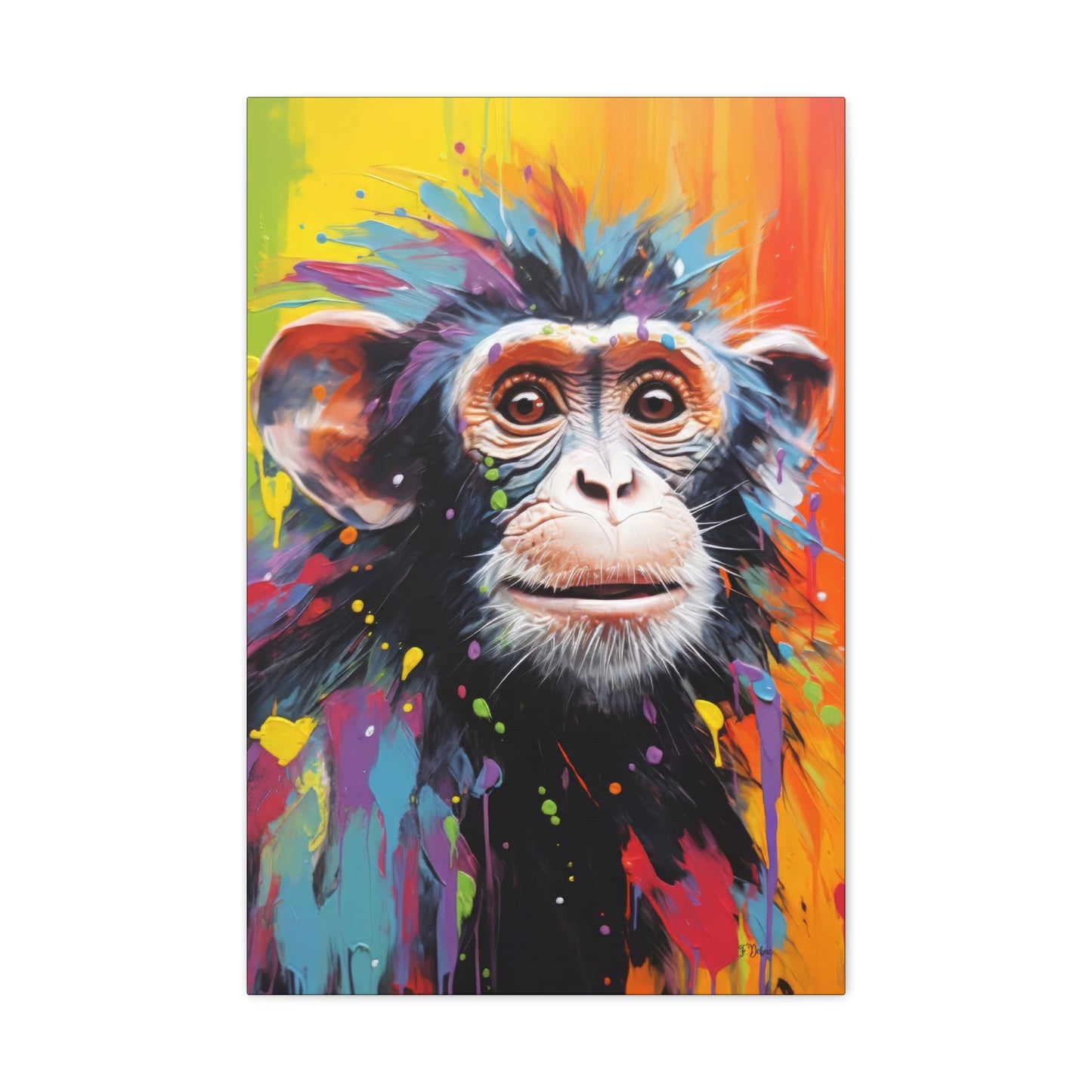 Abstract Monkey - Canvas Wall Art