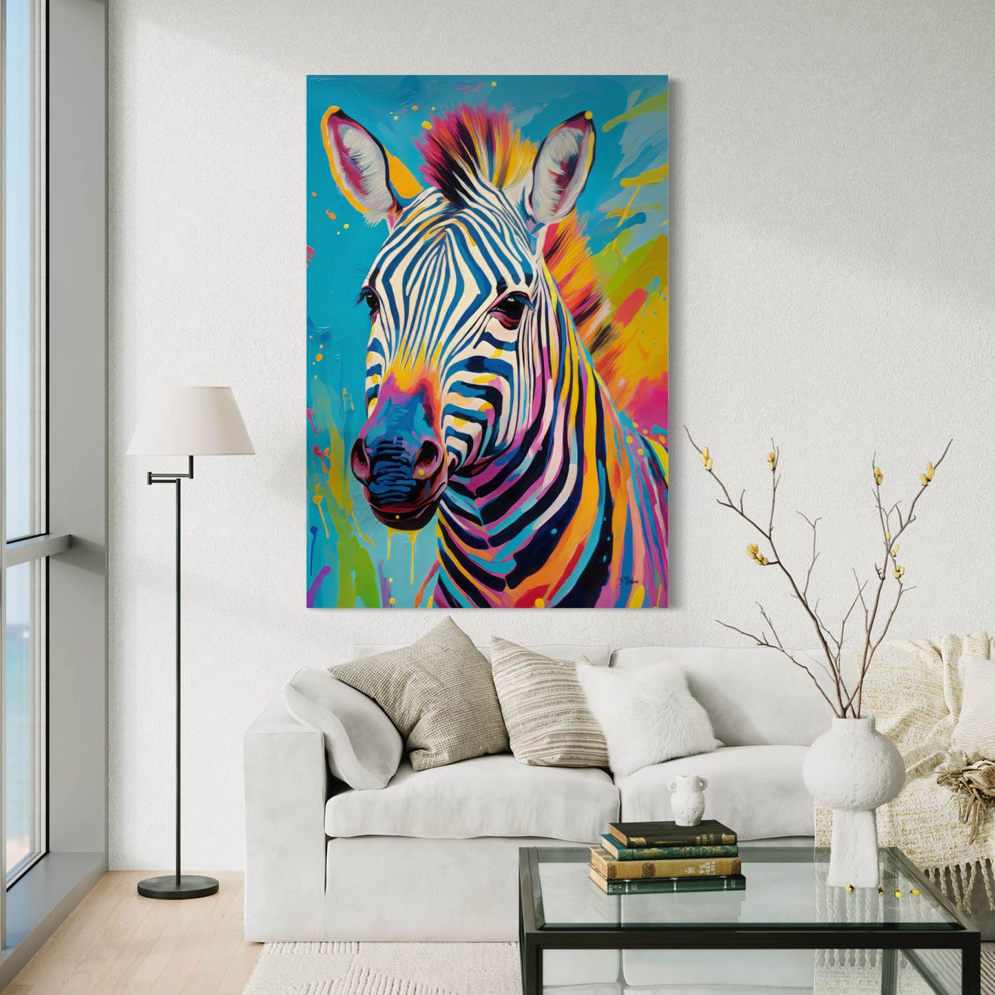 Vibrant Zebra - Canvas Wall Art