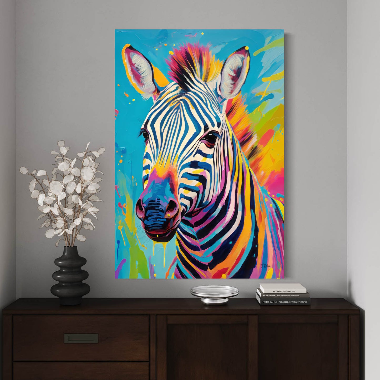 Vibrant Zebra - Canvas Wall Art